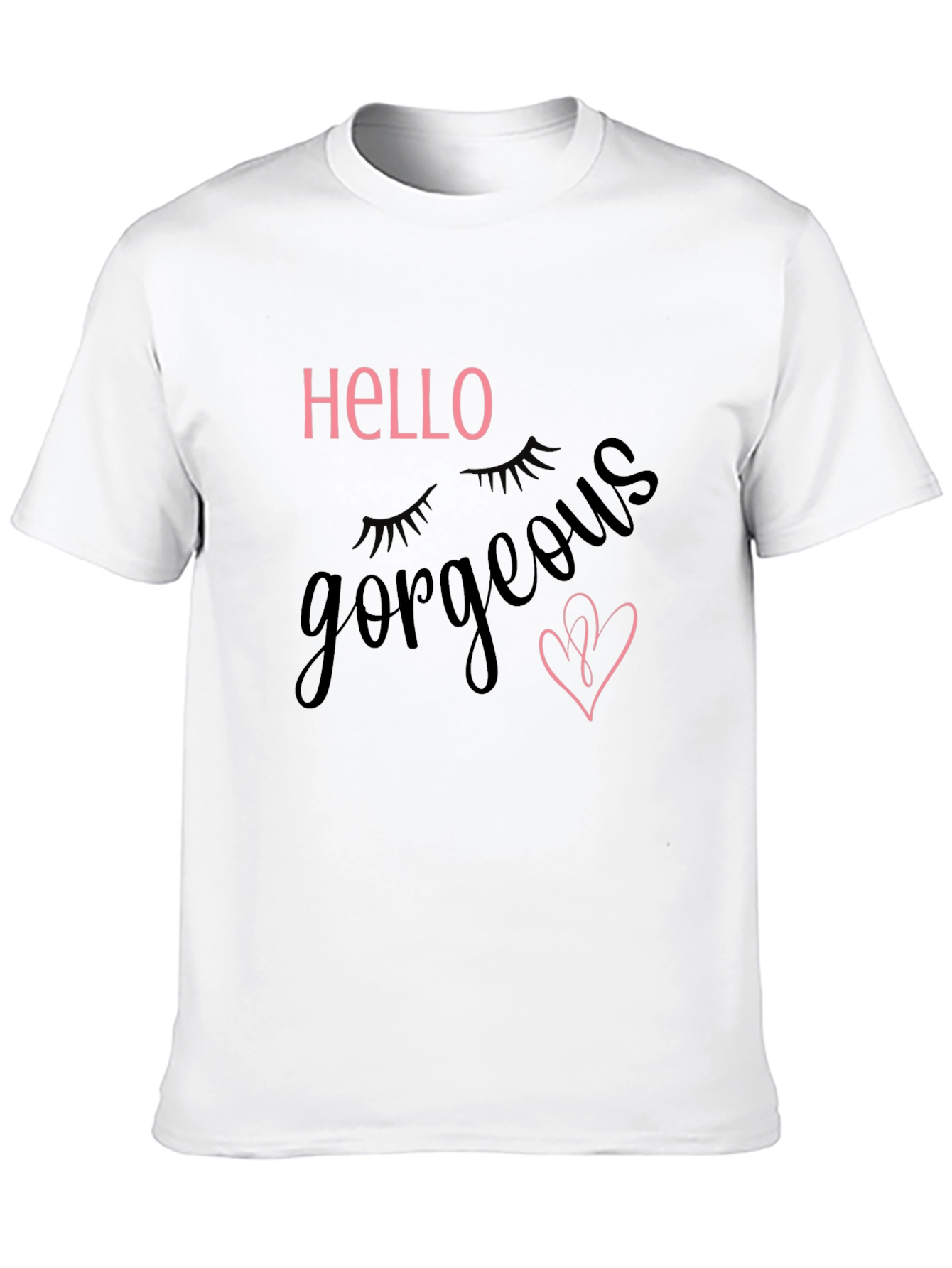 Hello Gorgeous Graphic Tee - Stylish Black T-Shirt