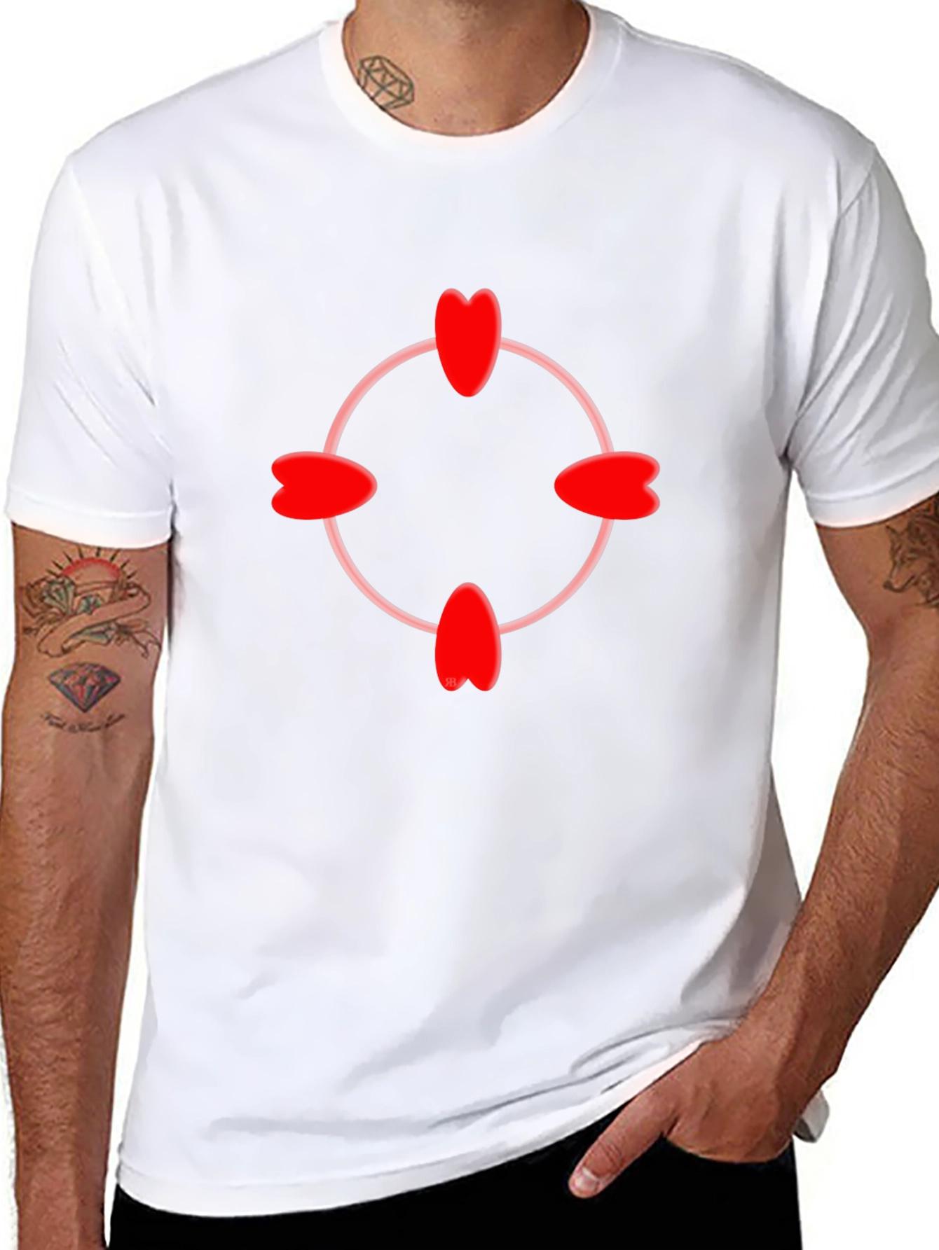Heart Target T-Shirt - Stylish & Unique