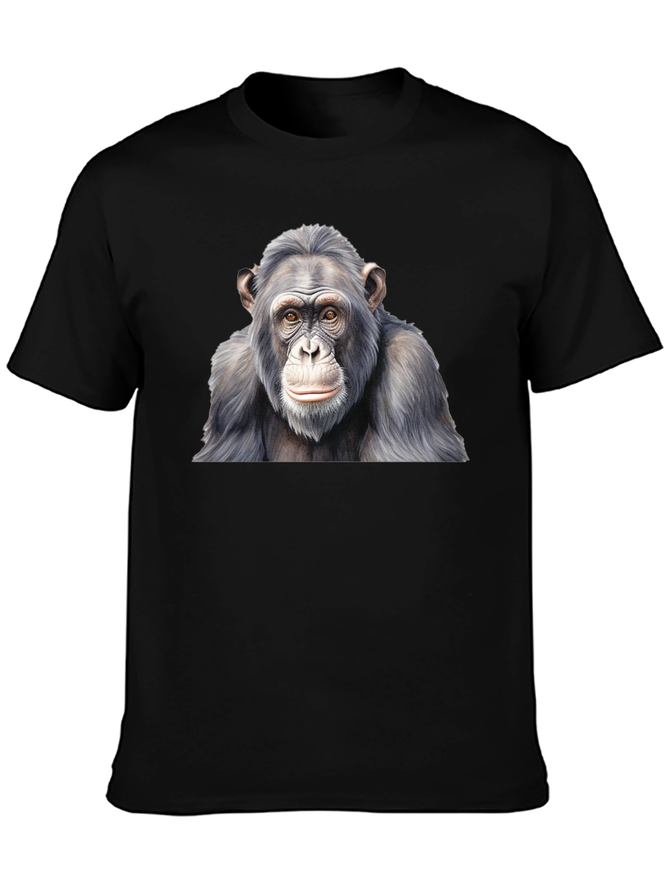 Chimpanzee Graphic Black T-Shirt