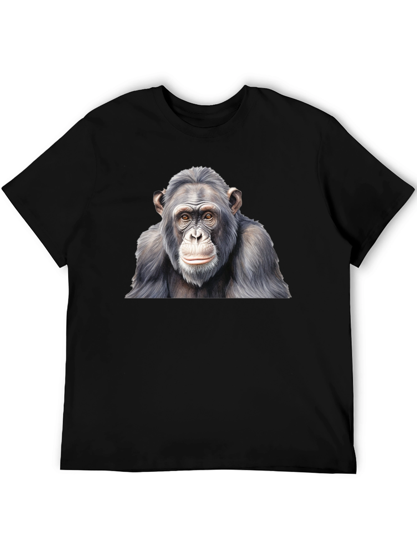 Chimpanzee Graphic Black T-Shirt