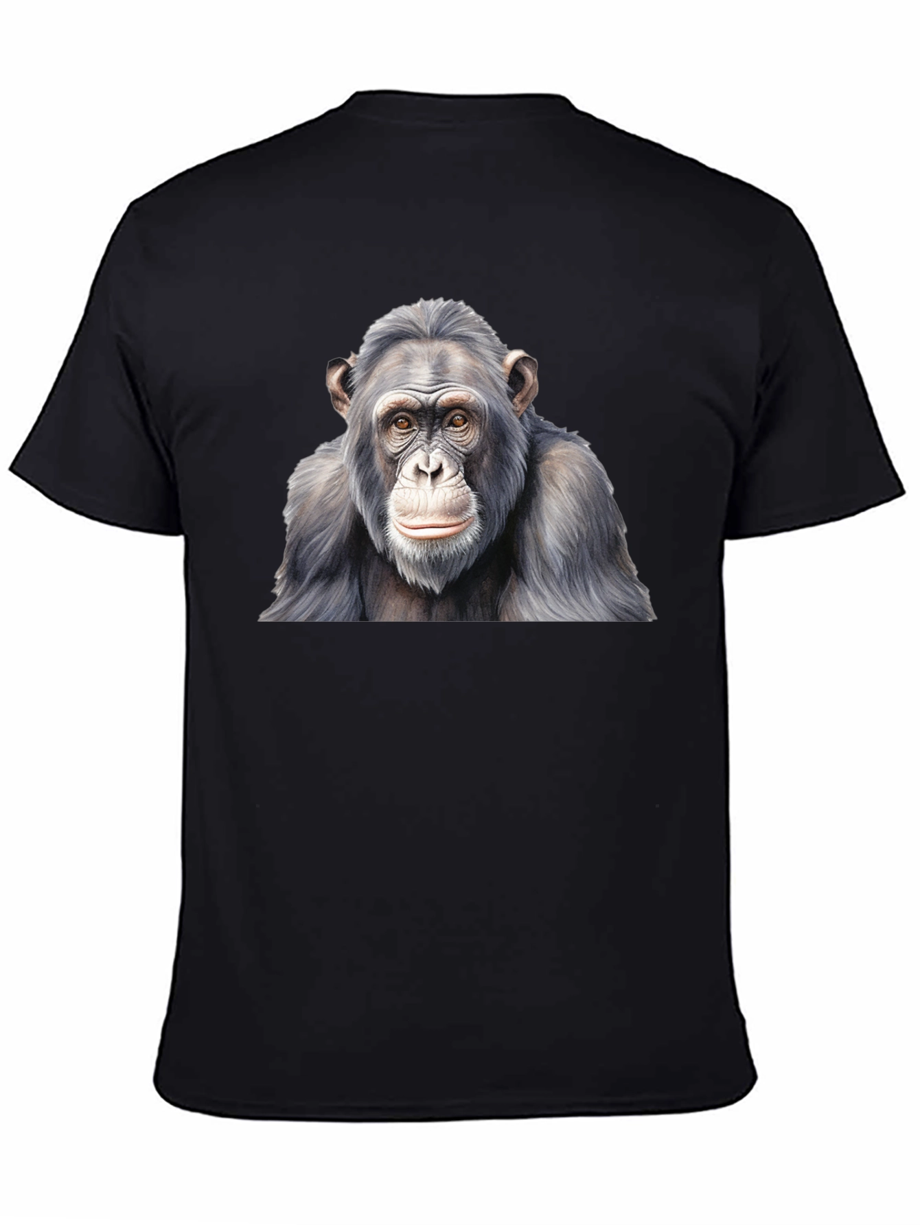 Chimpanzee Graphic Black T-Shirt