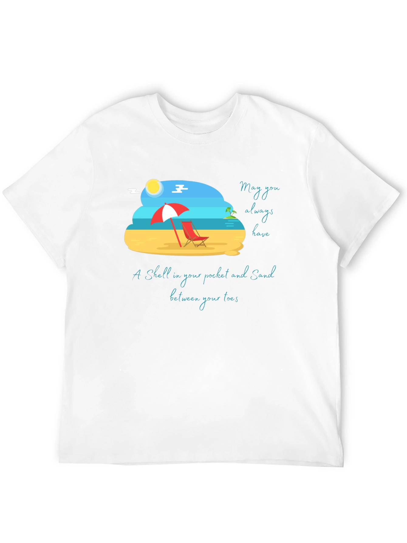 Beach Vibes Graphic Tee - Sand & Shells