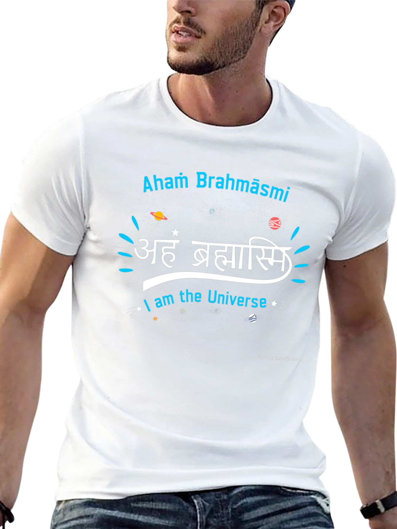 Aham Brahmāsmi Universe Black Graphic T-Shirt