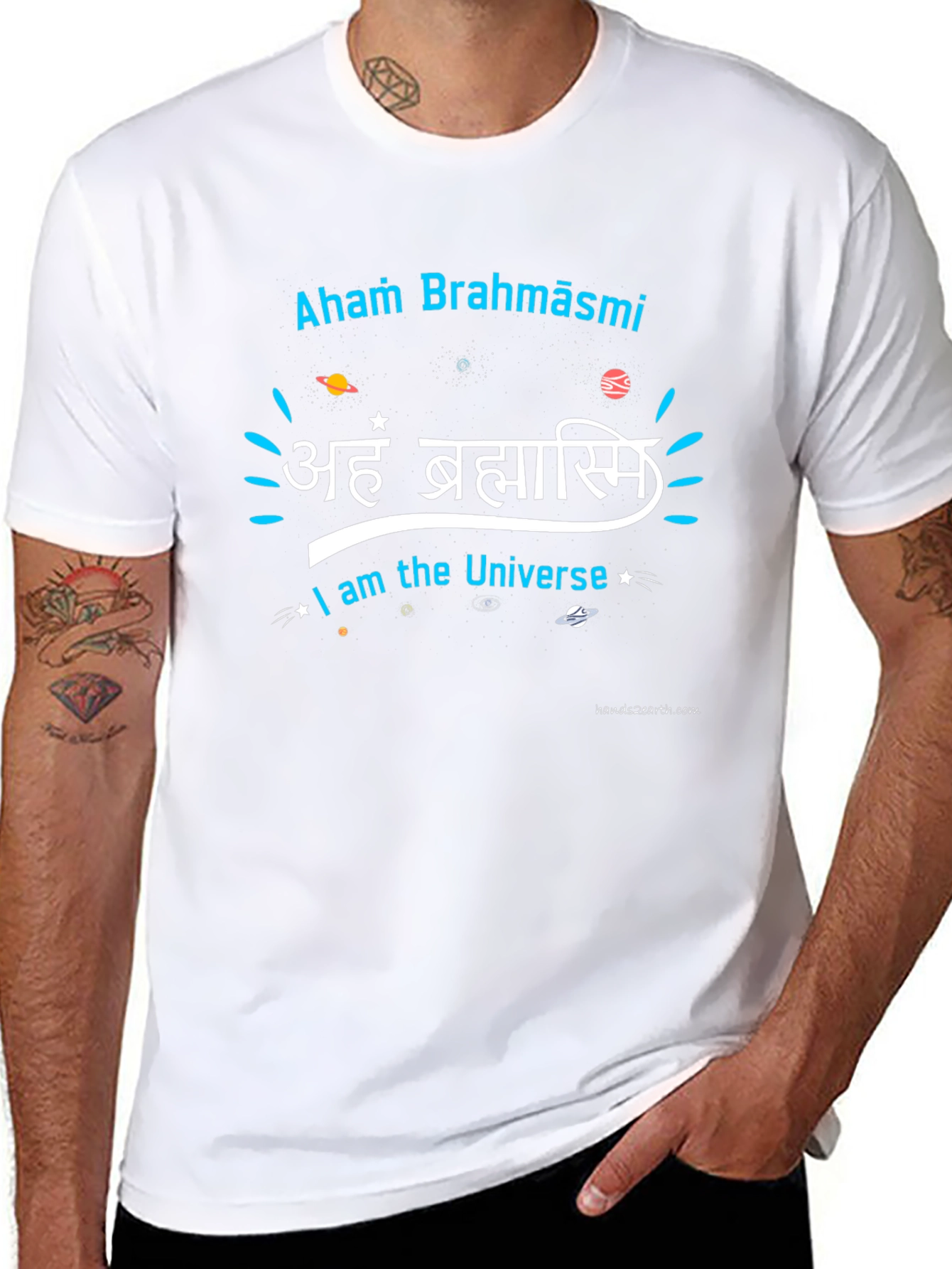 Aham Brahmāsmi Universe Black Graphic T-Shirt