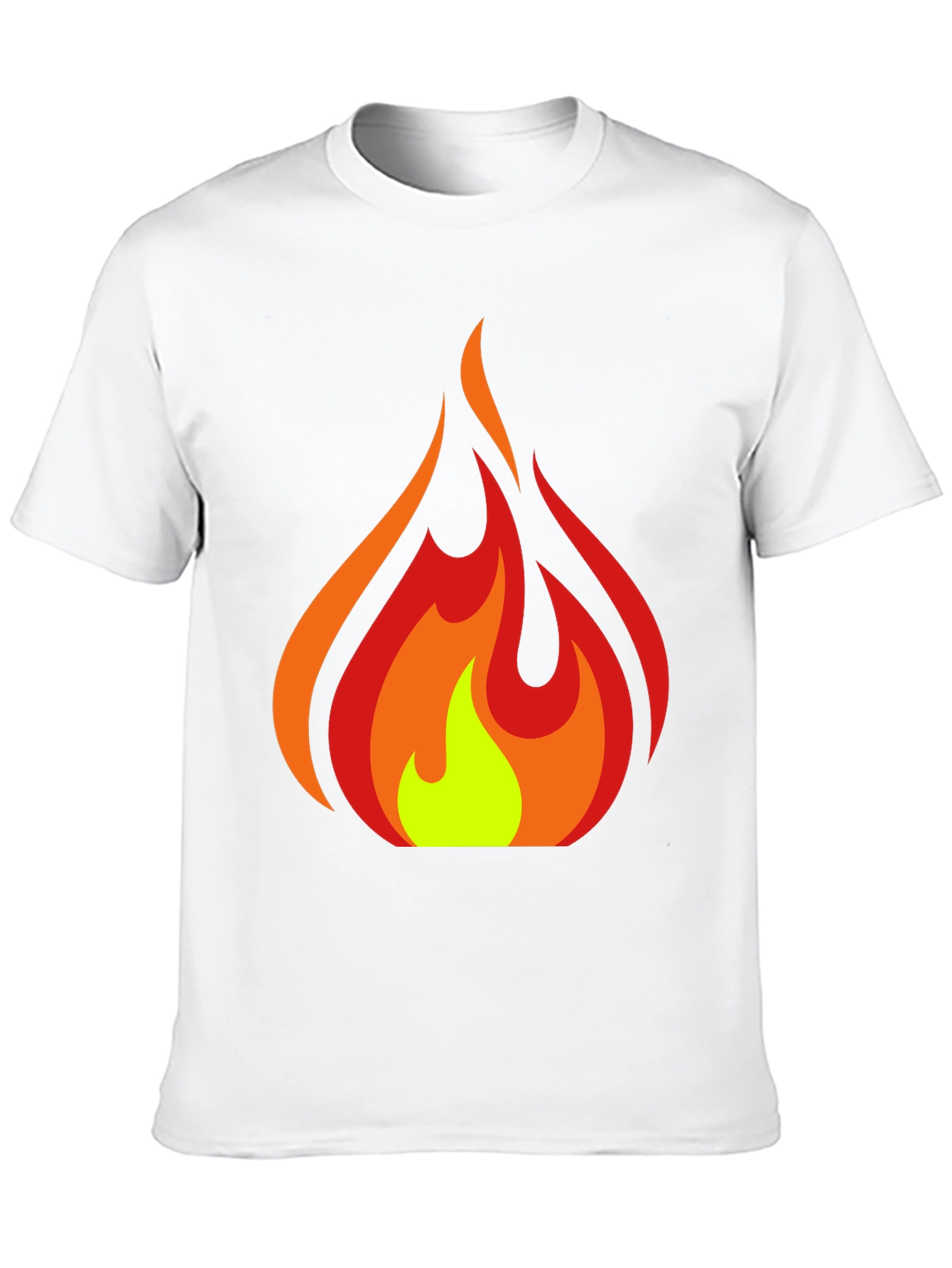 Fiery Graphic Tee - Bold Flame Design