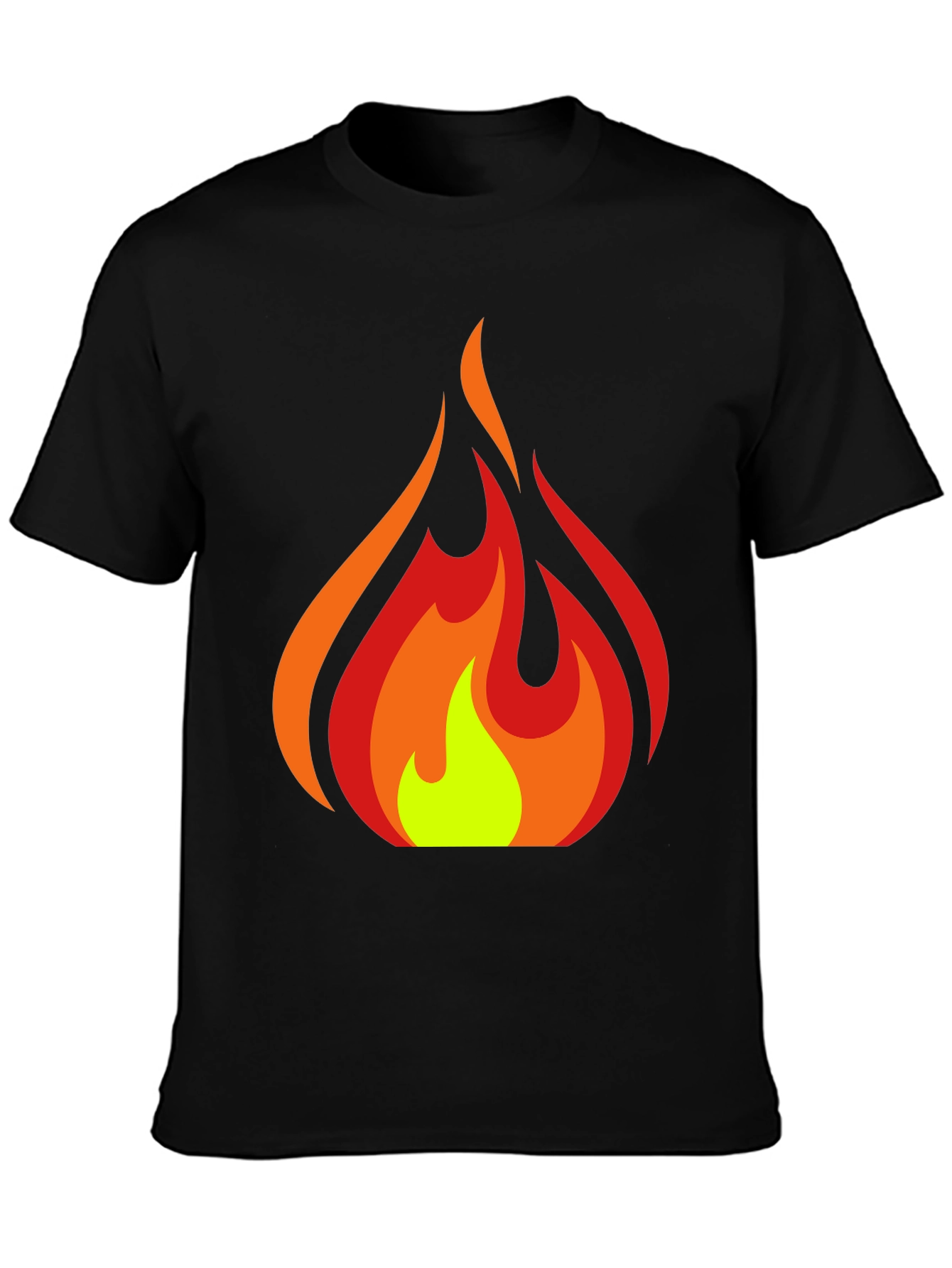 Fiery Graphic Tee - Bold Flame Design
