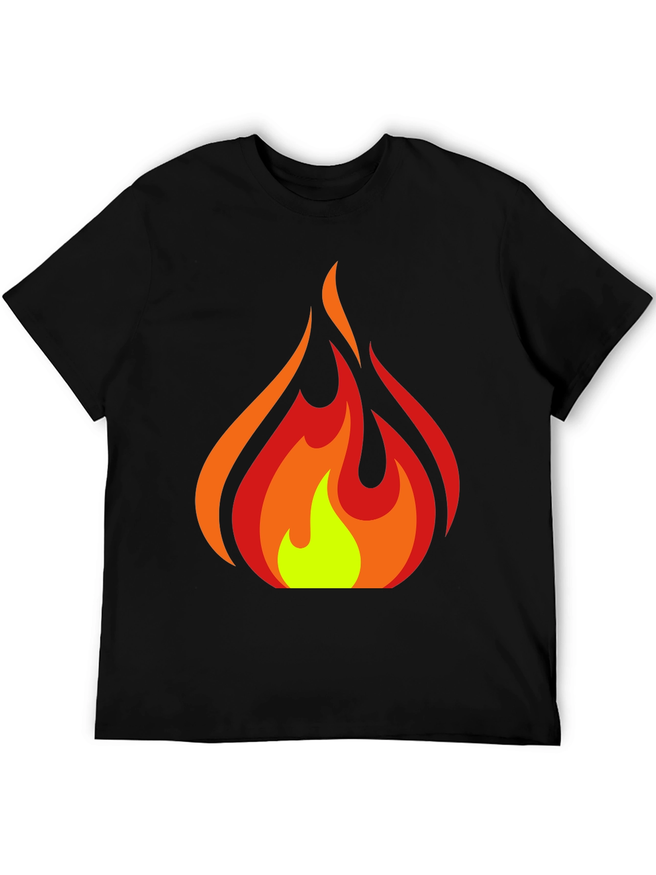 Fiery Graphic Tee - Bold Flame Design