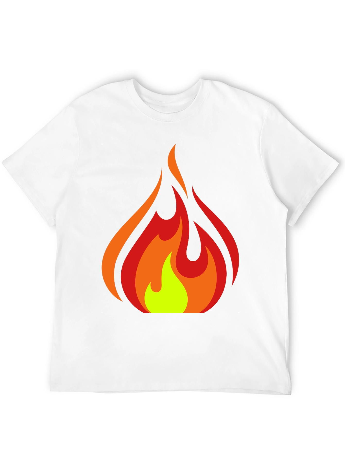 Fiery Graphic Tee - Bold Flame Design