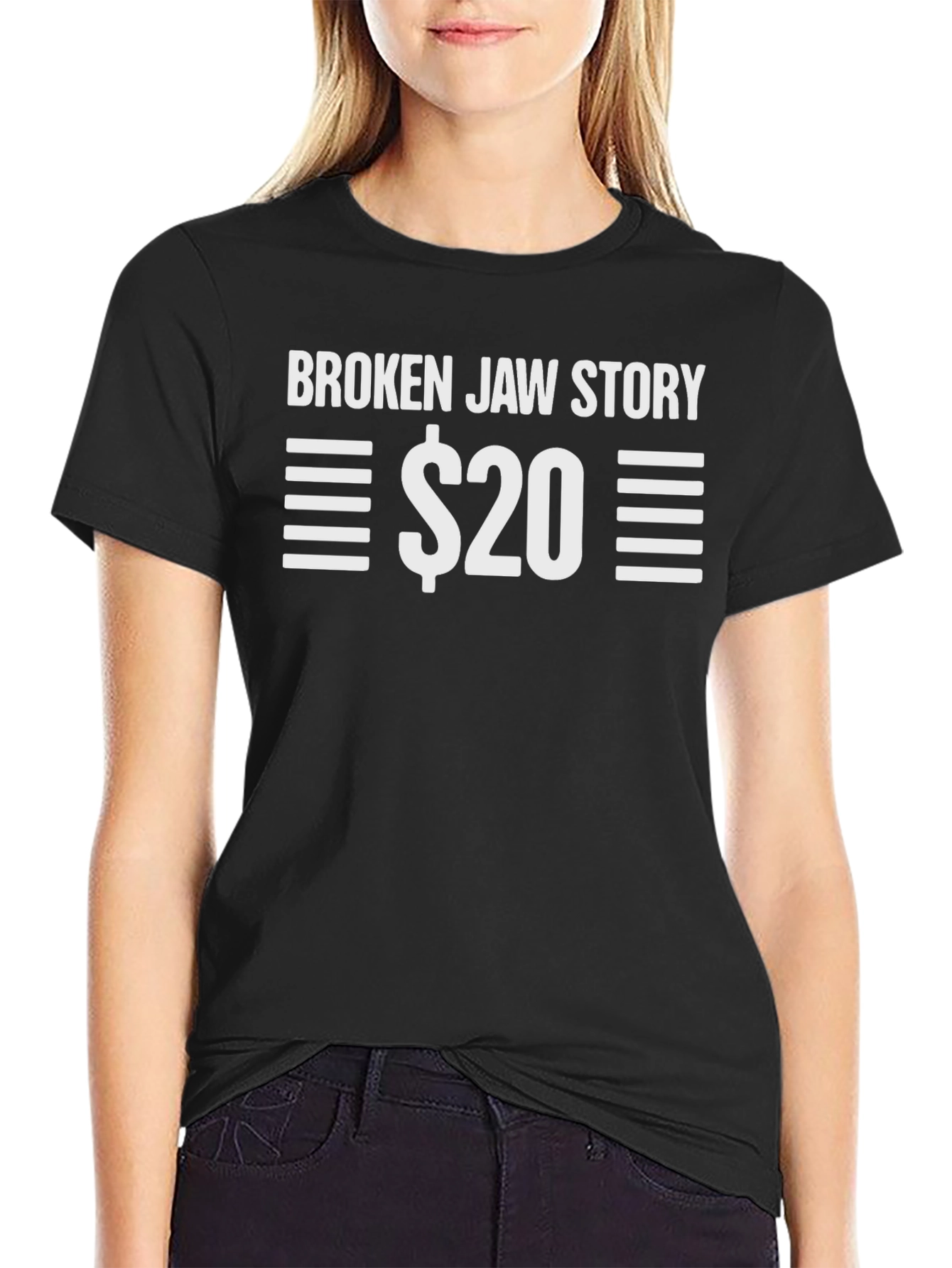 Broken Jaw Story $20 Black T-Shirt