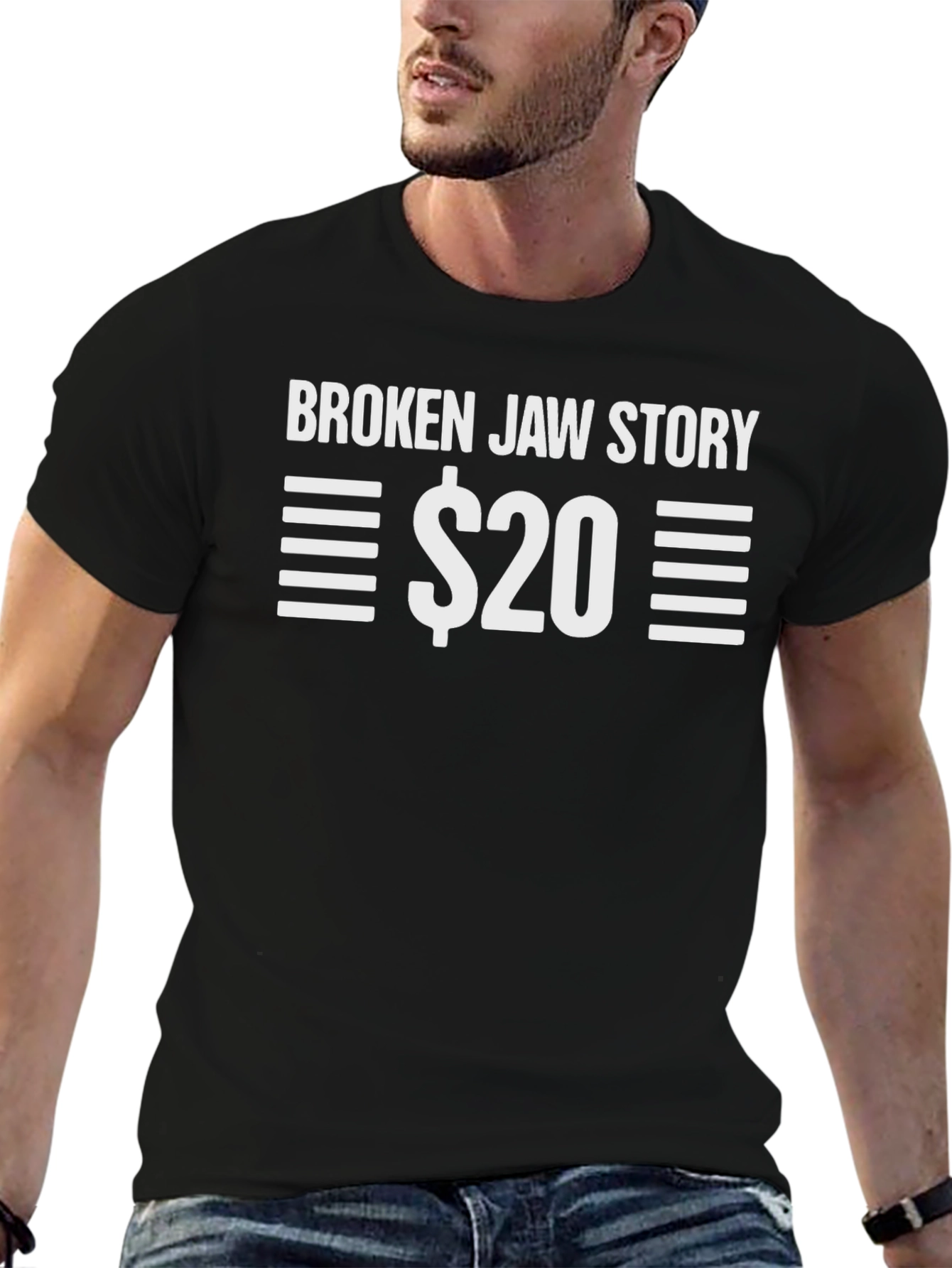 Broken Jaw Story $20 Black T-Shirt