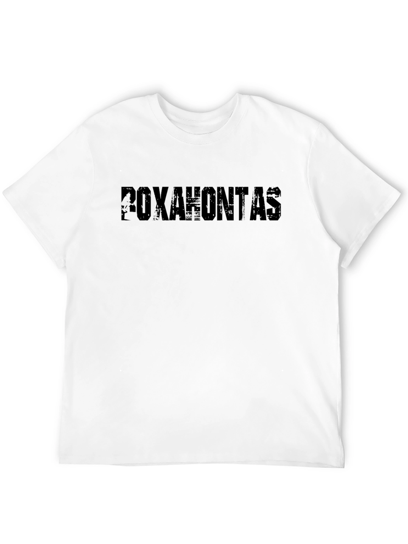 Pocahontas Distressed Graphic Black T-Shirt