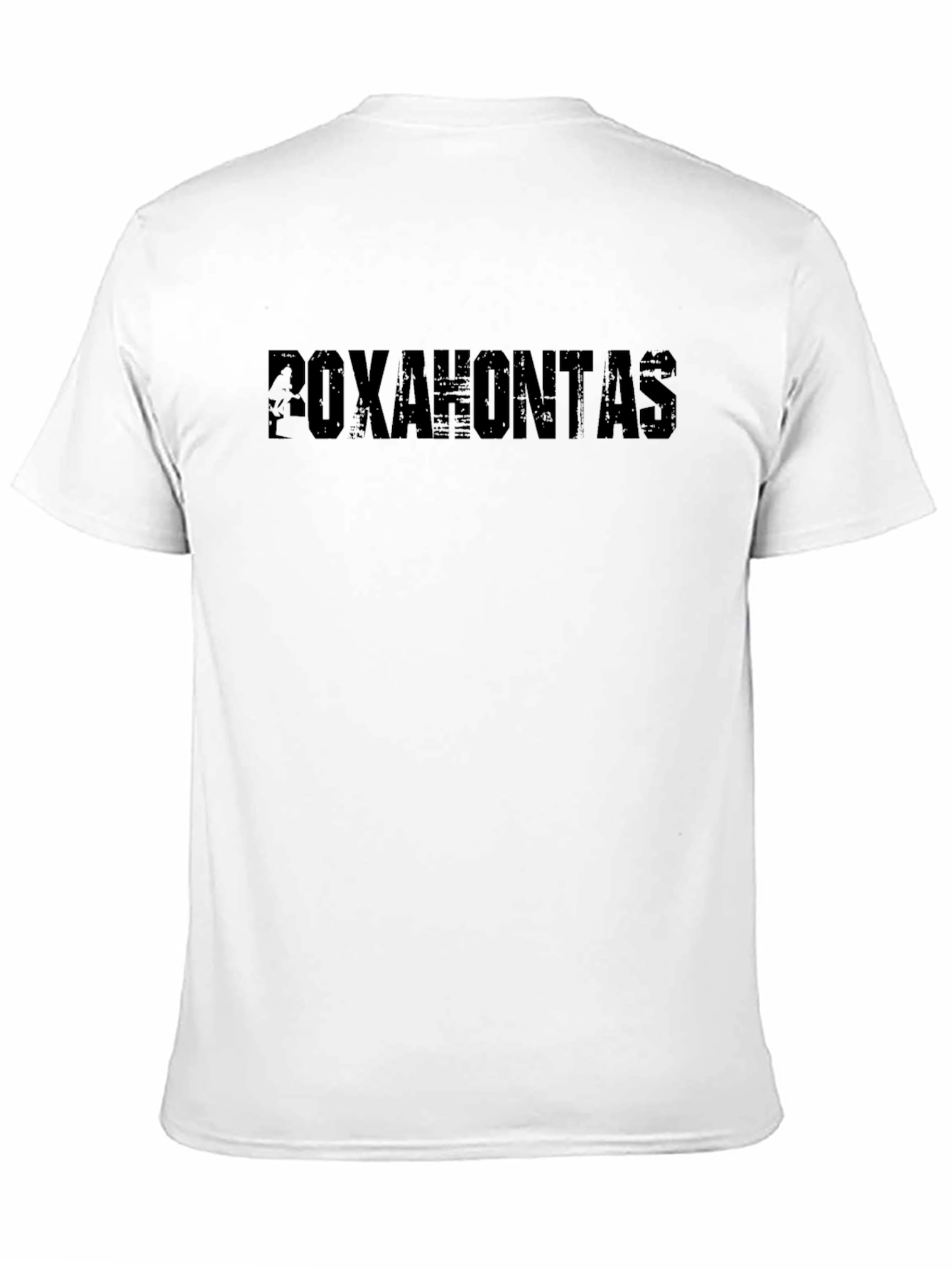 Pocahontas Distressed Graphic Black T-Shirt