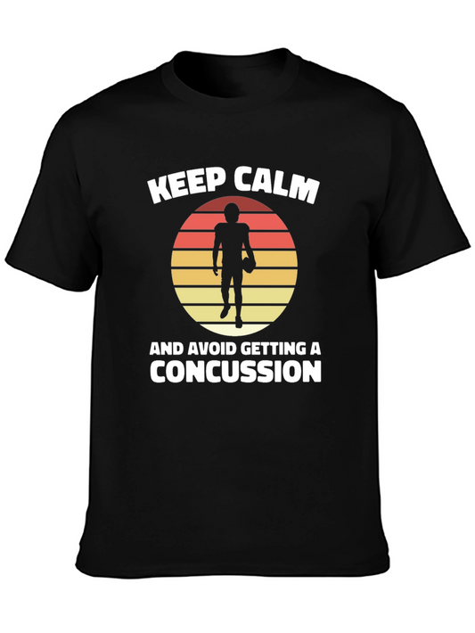 Keep Calm Football T-Shirt - Avoid Concussions