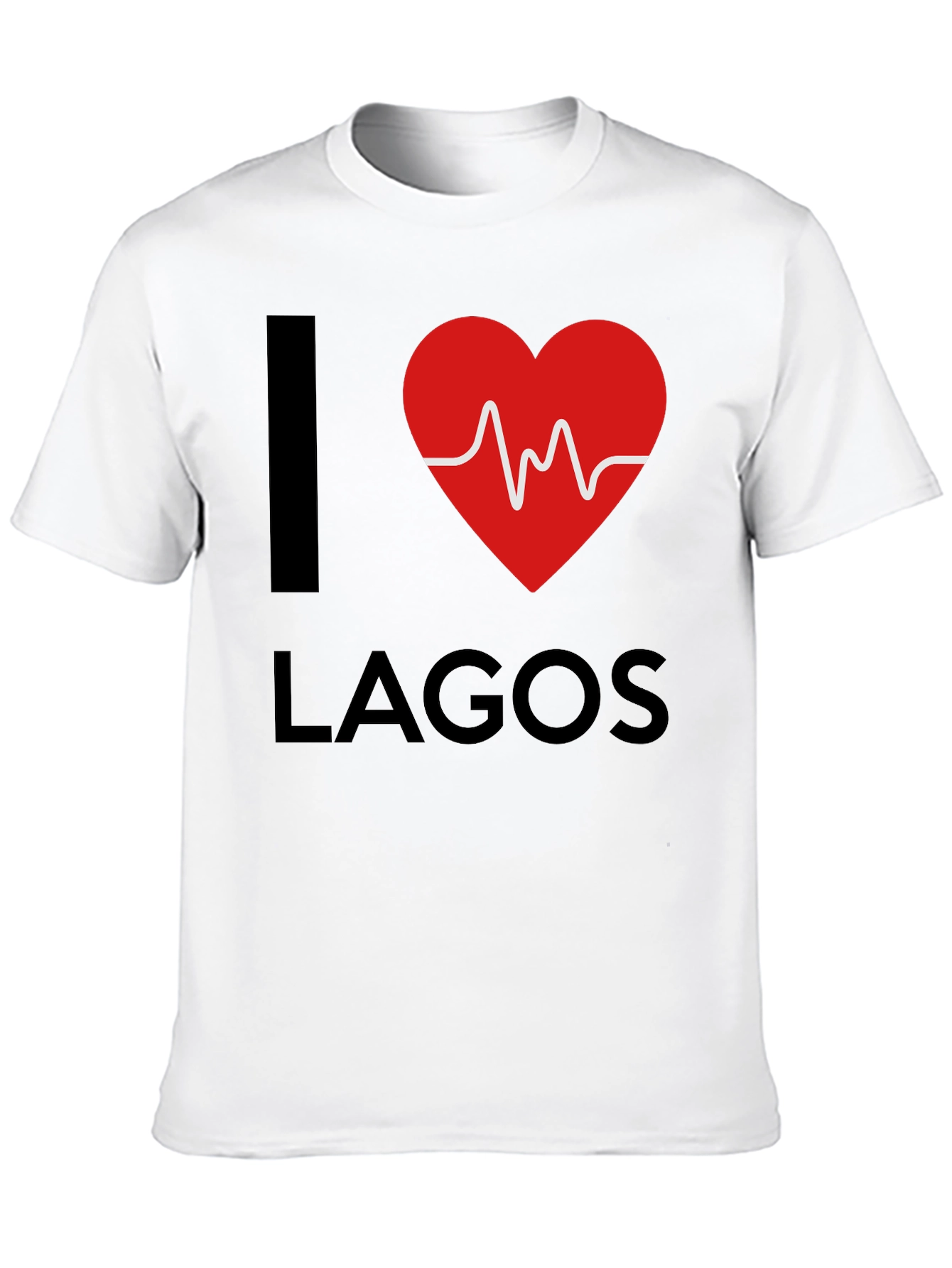 I Heart Lagos Graphic Tee - Stylish Black T-Shirt