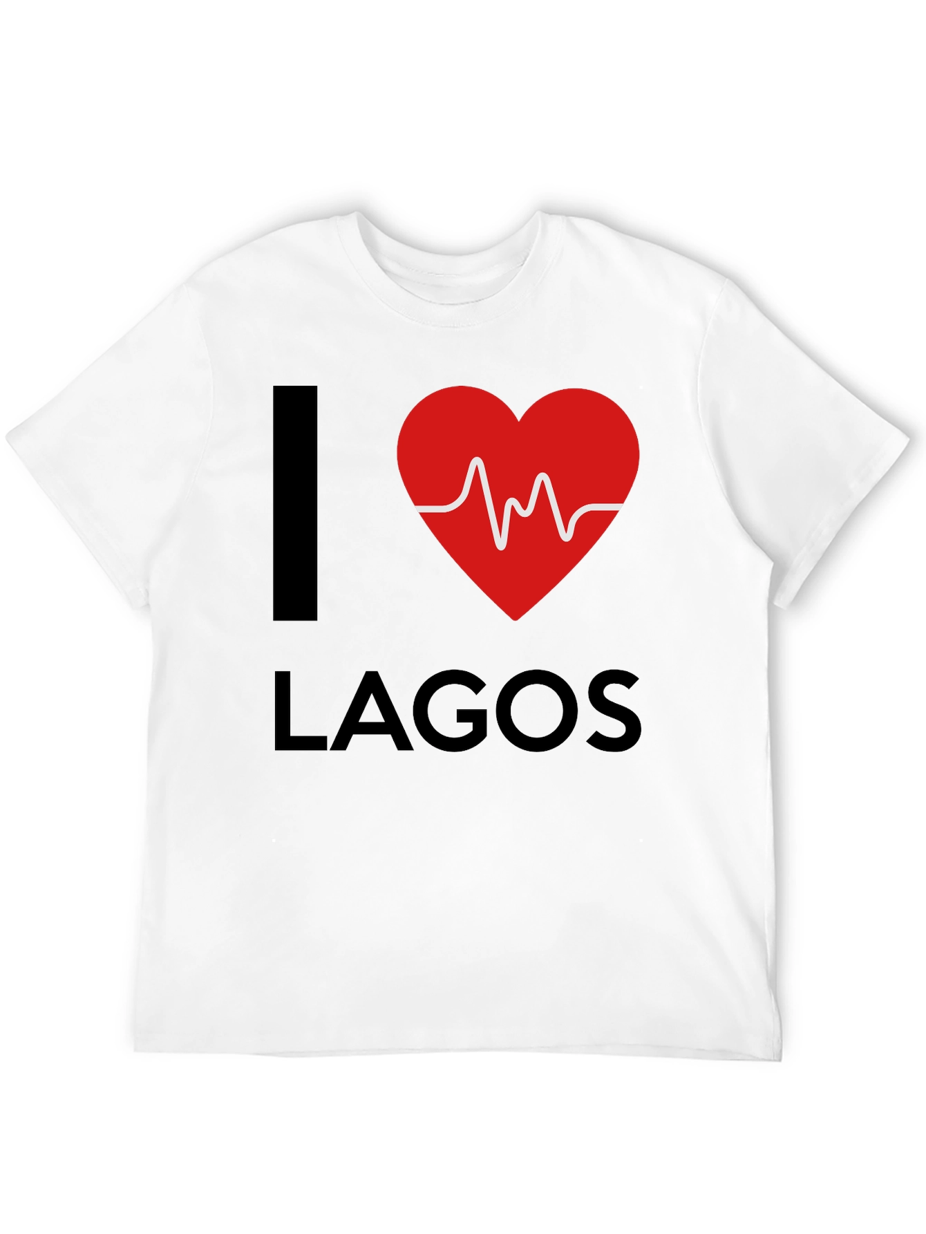 I Heart Lagos Graphic Tee - Stylish Black T-Shirt