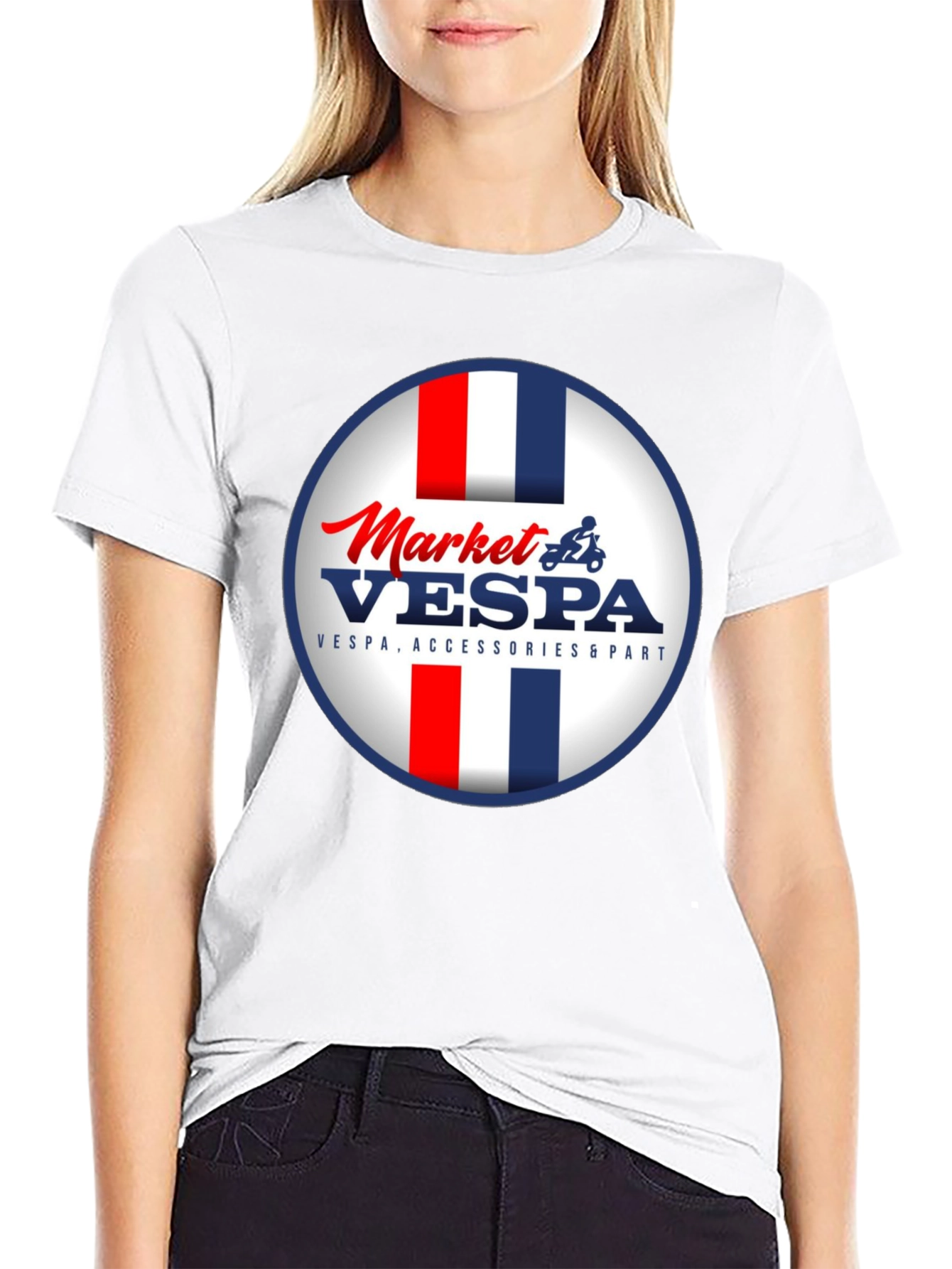 Market Vespa T-Shirt - Retro Style