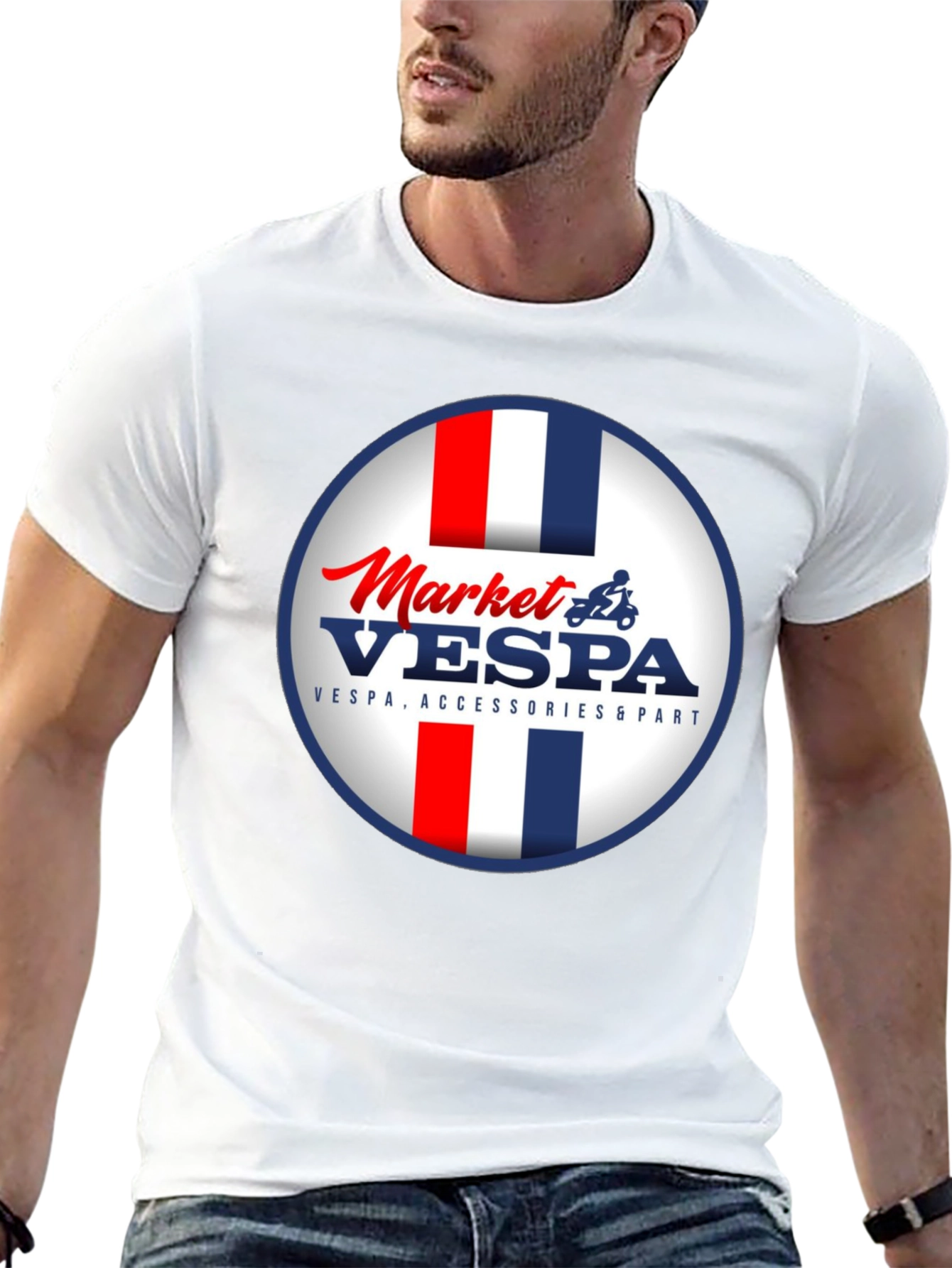 Market Vespa T-Shirt - Retro Style