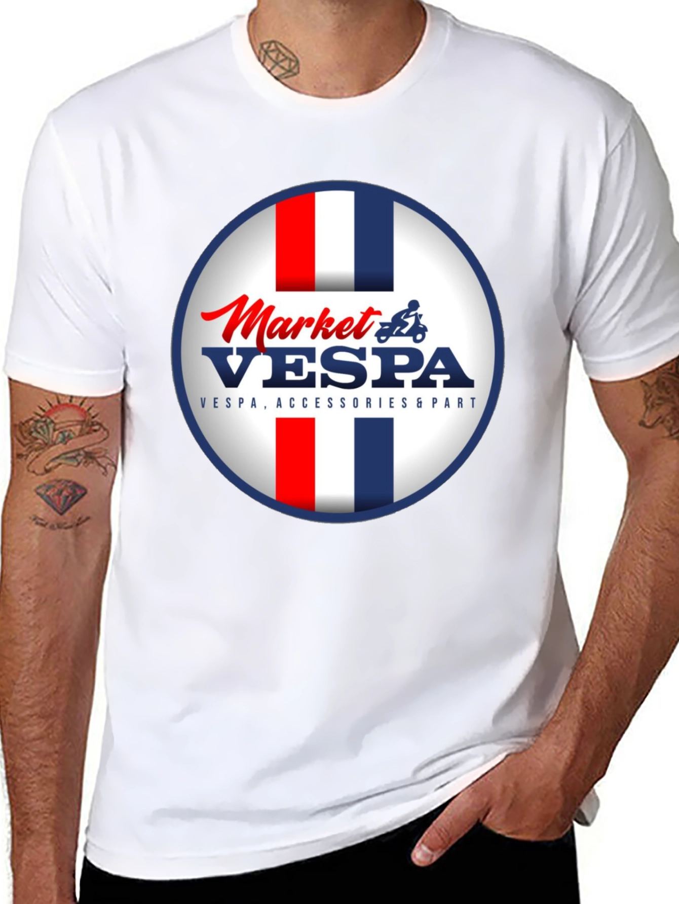 Market Vespa T-Shirt - Retro Style