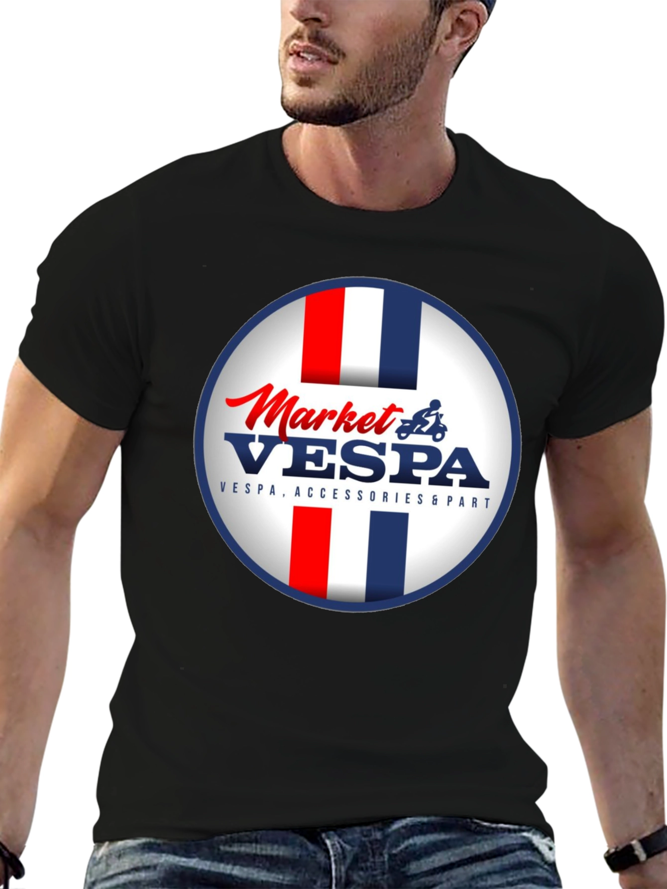 Market Vespa T-Shirt - Retro Style