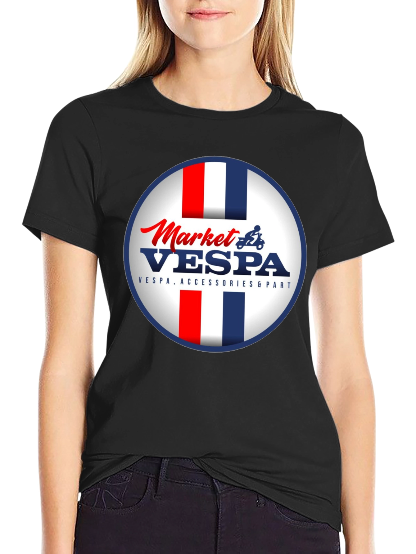 Market Vespa T-Shirt - Retro Style