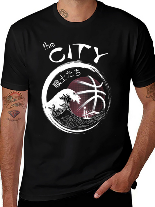 The City Basketball Graphic T-Shirt - Black