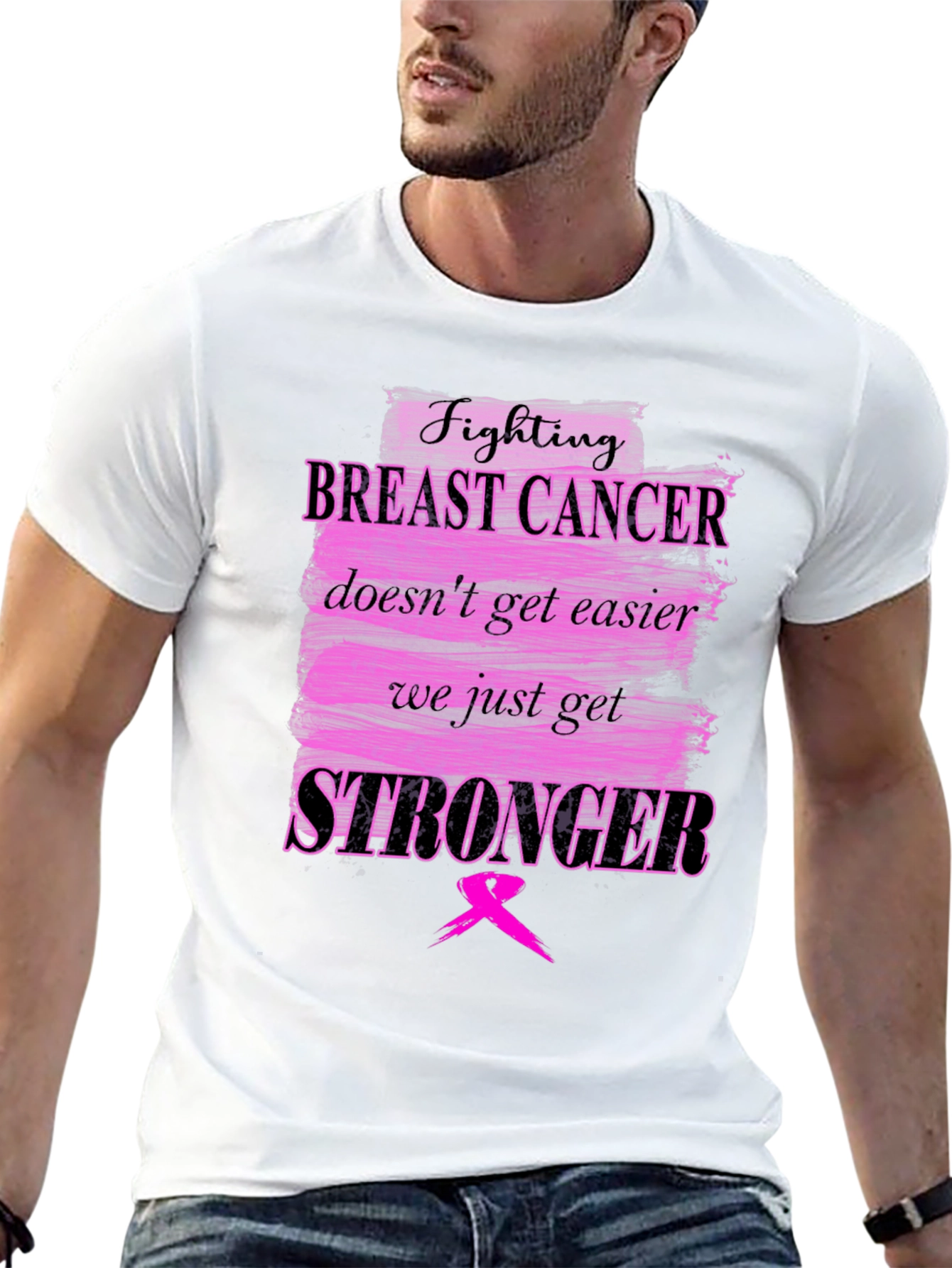 Breast Cancer Awareness T-Shirt - Fighting Stronger