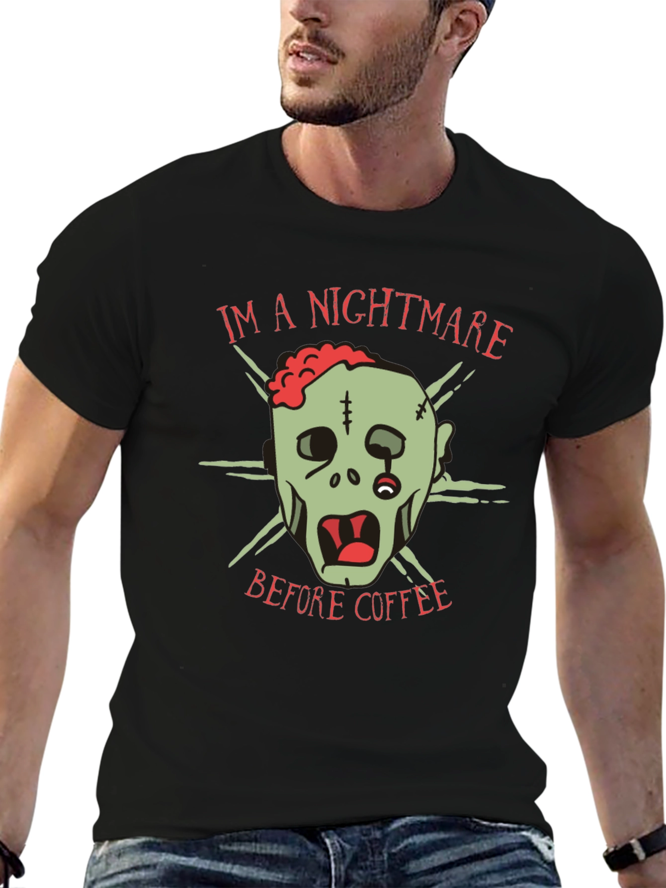 Nightmare Before Coffee T-Shirt - Zombie Graphic Tee