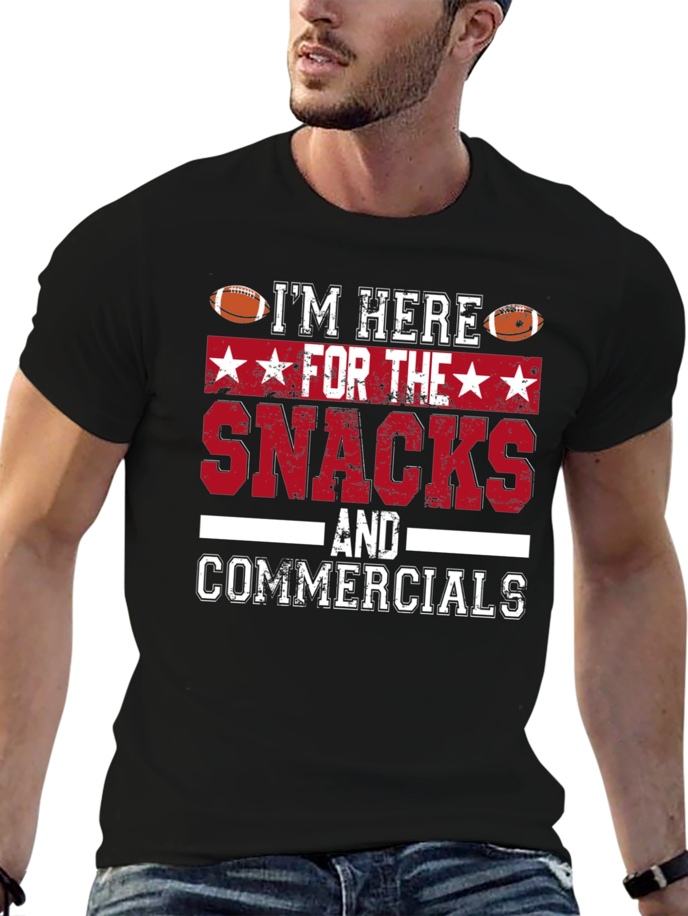 Im Here For The Snacks & Commercials T-Shirt