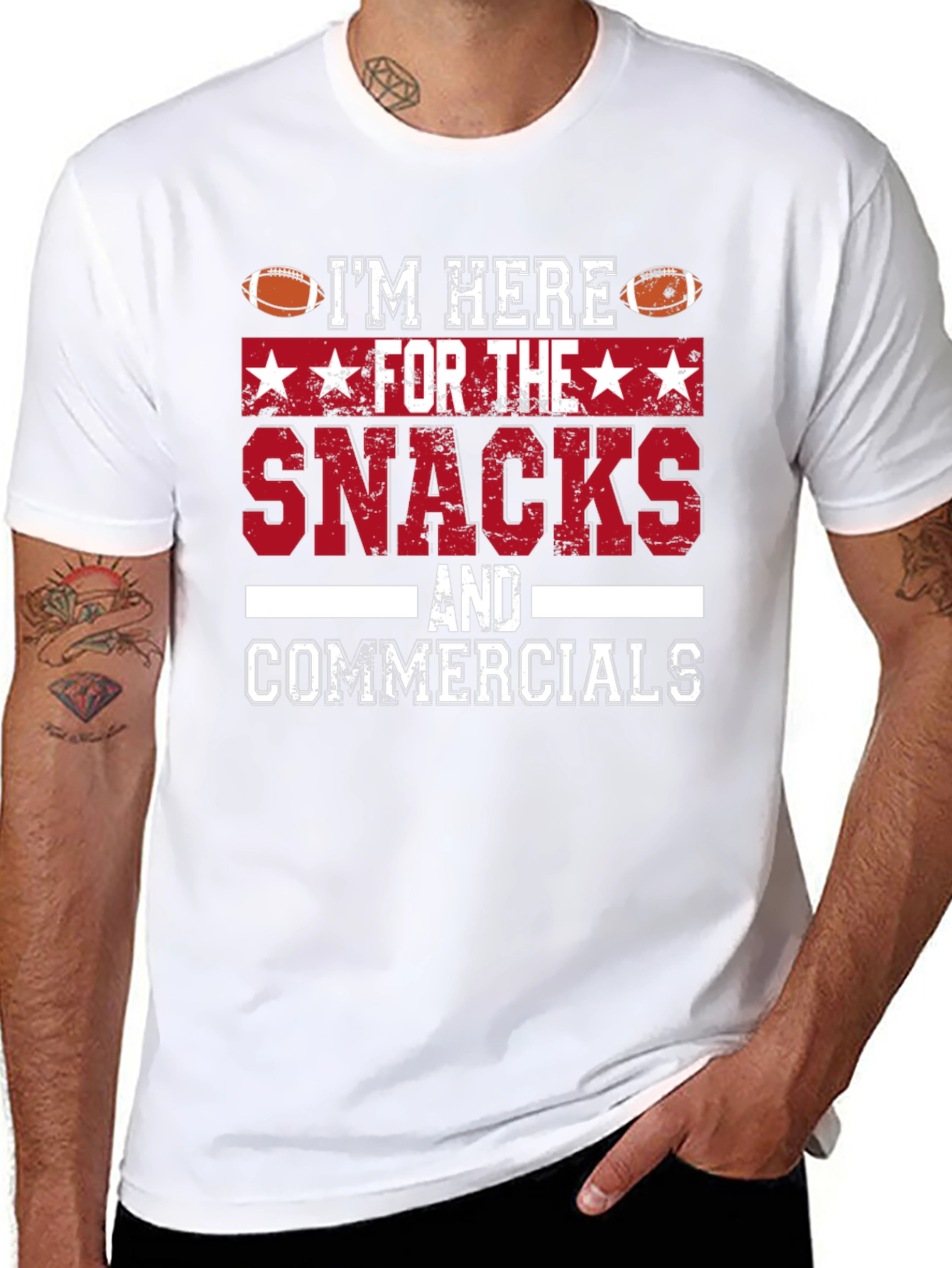 Im Here For The Snacks & Commercials T-Shirt