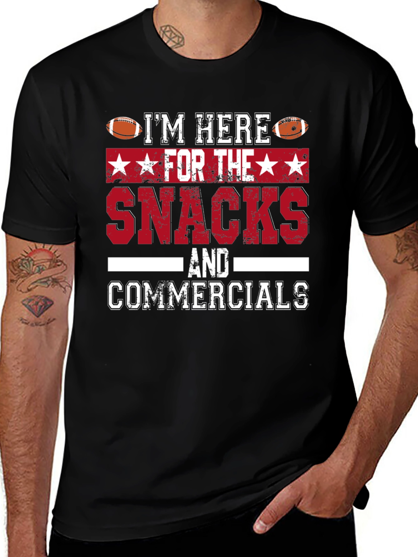 Im Here For The Snacks & Commercials T-Shirt