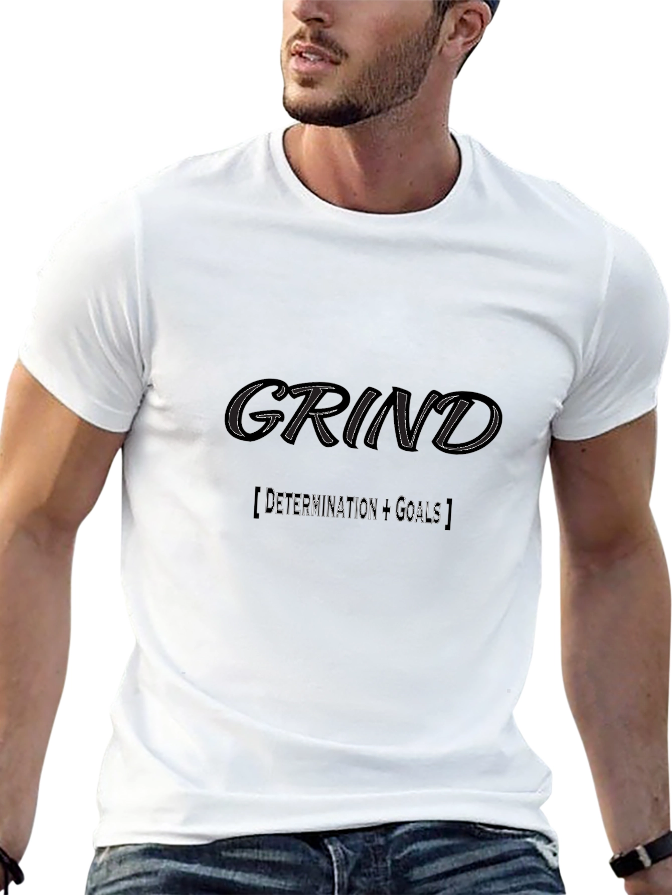 Grind Goals Motivation Black Tee