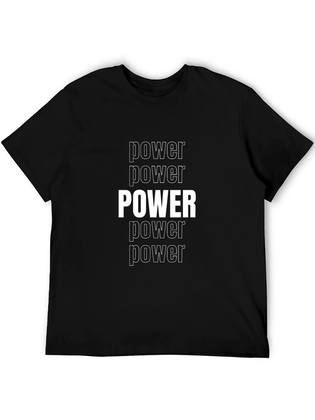 Power Graphic Tee - Bold & Stylish Black T-Shirt