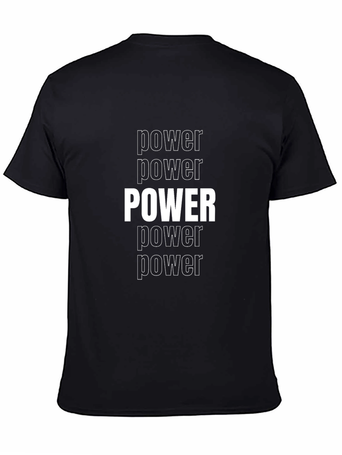 Power Graphic Tee - Bold & Stylish Black T-Shirt