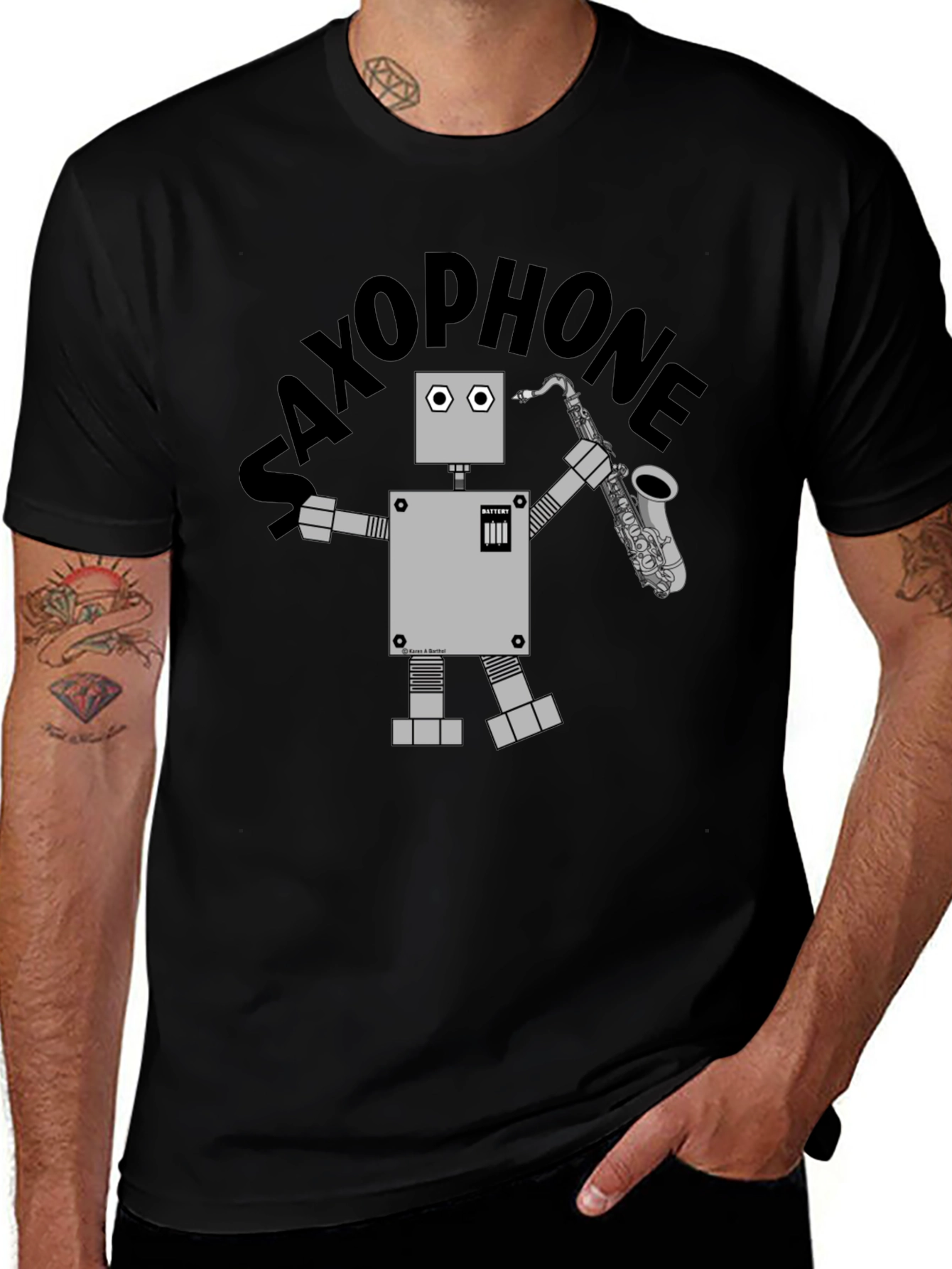 Robot Saxophone T-Shirt