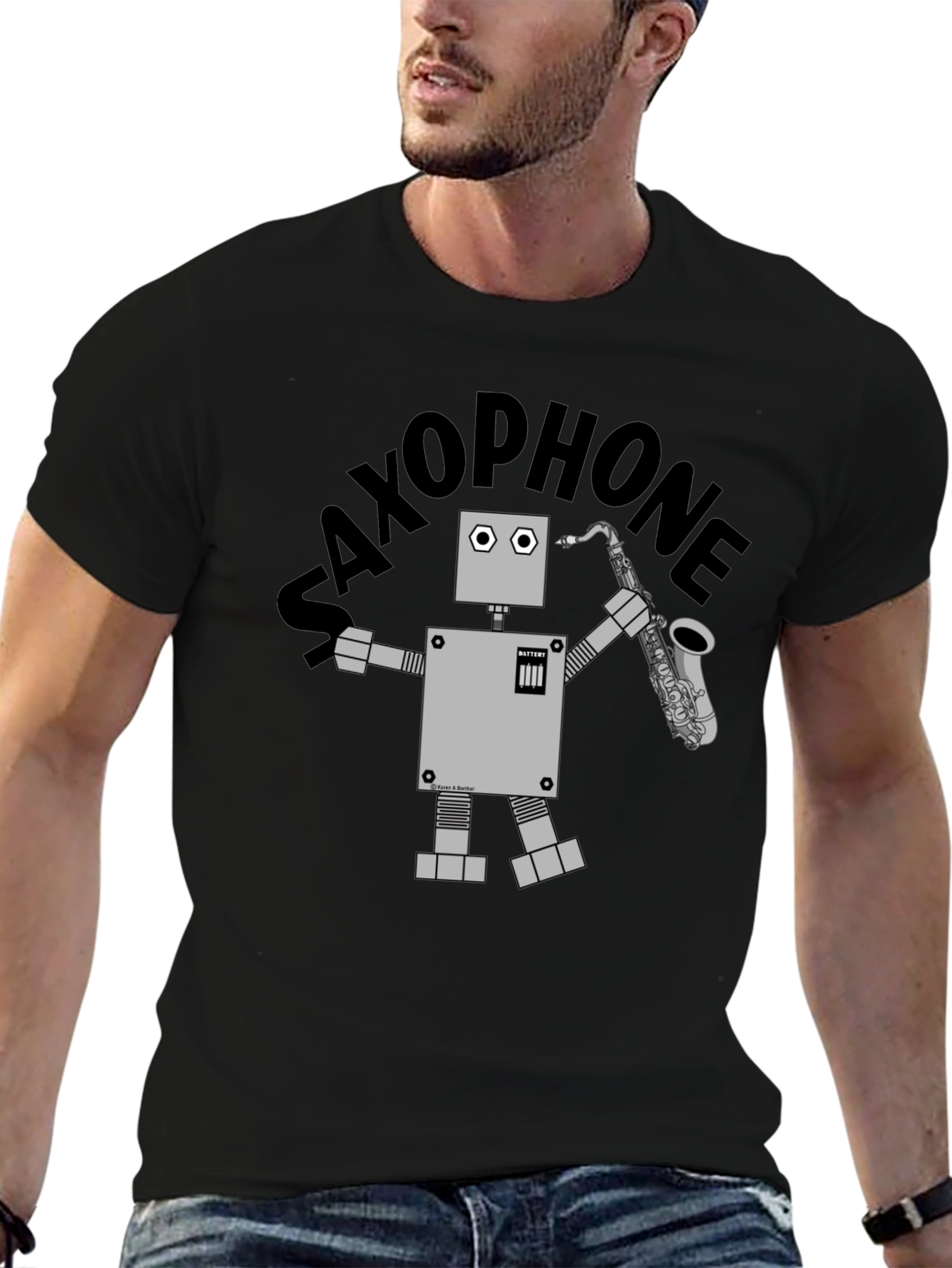 Robot Saxophone T-Shirt