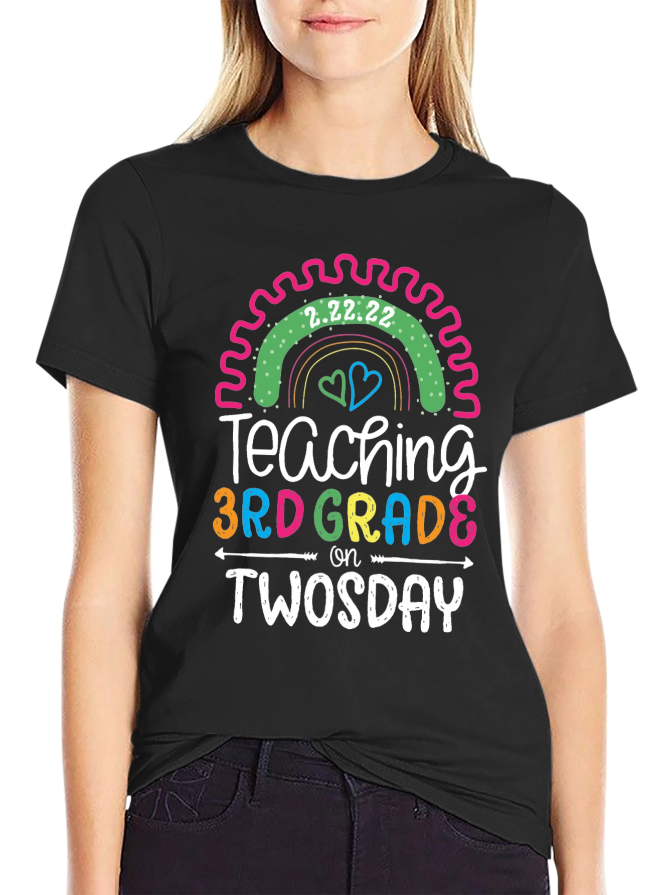 Teaching 3rd Grade on Twosday T-Shirt