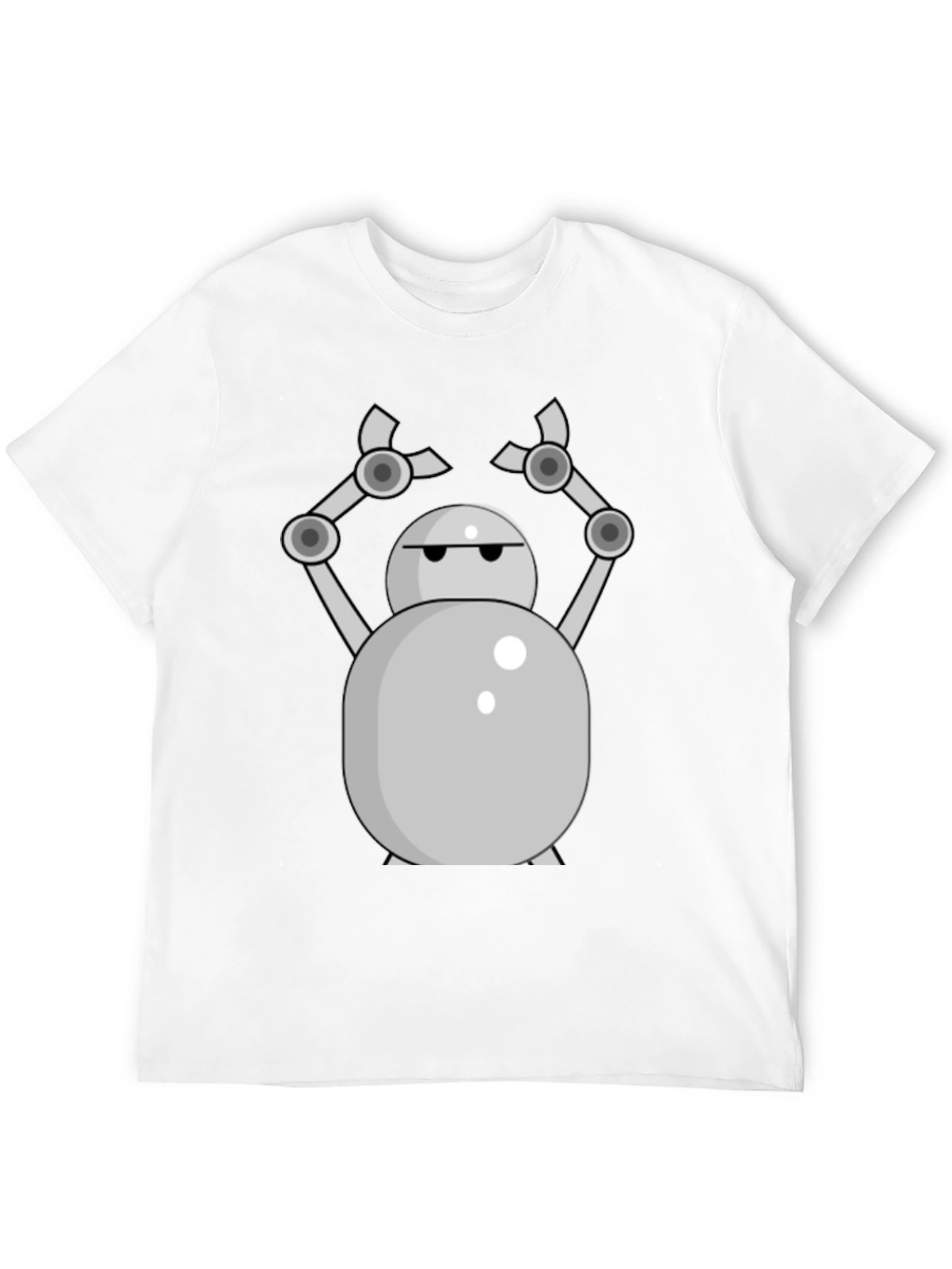 Cool Robot Graphic T-Shirt - Black