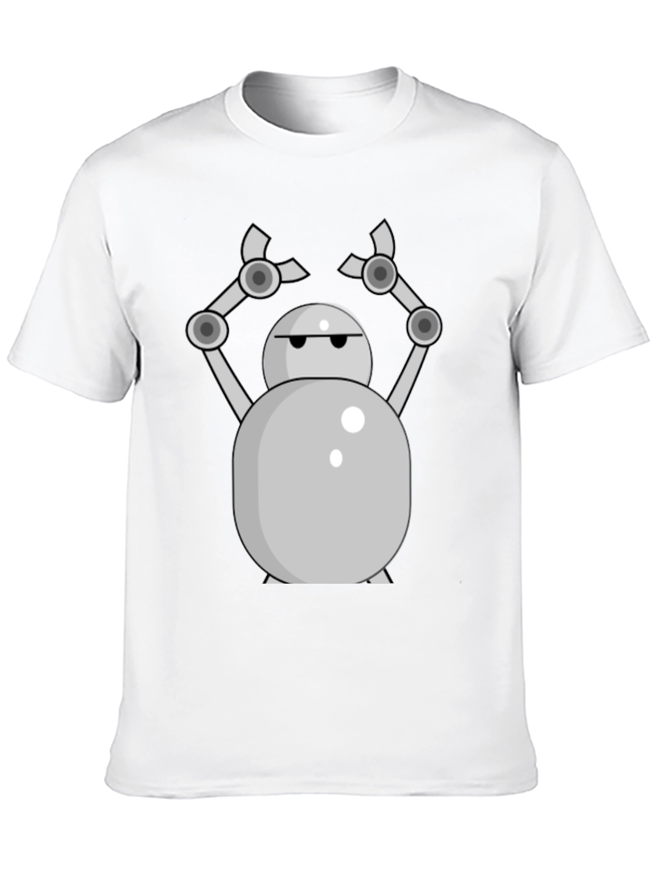 Cool Robot Graphic T-Shirt - Black