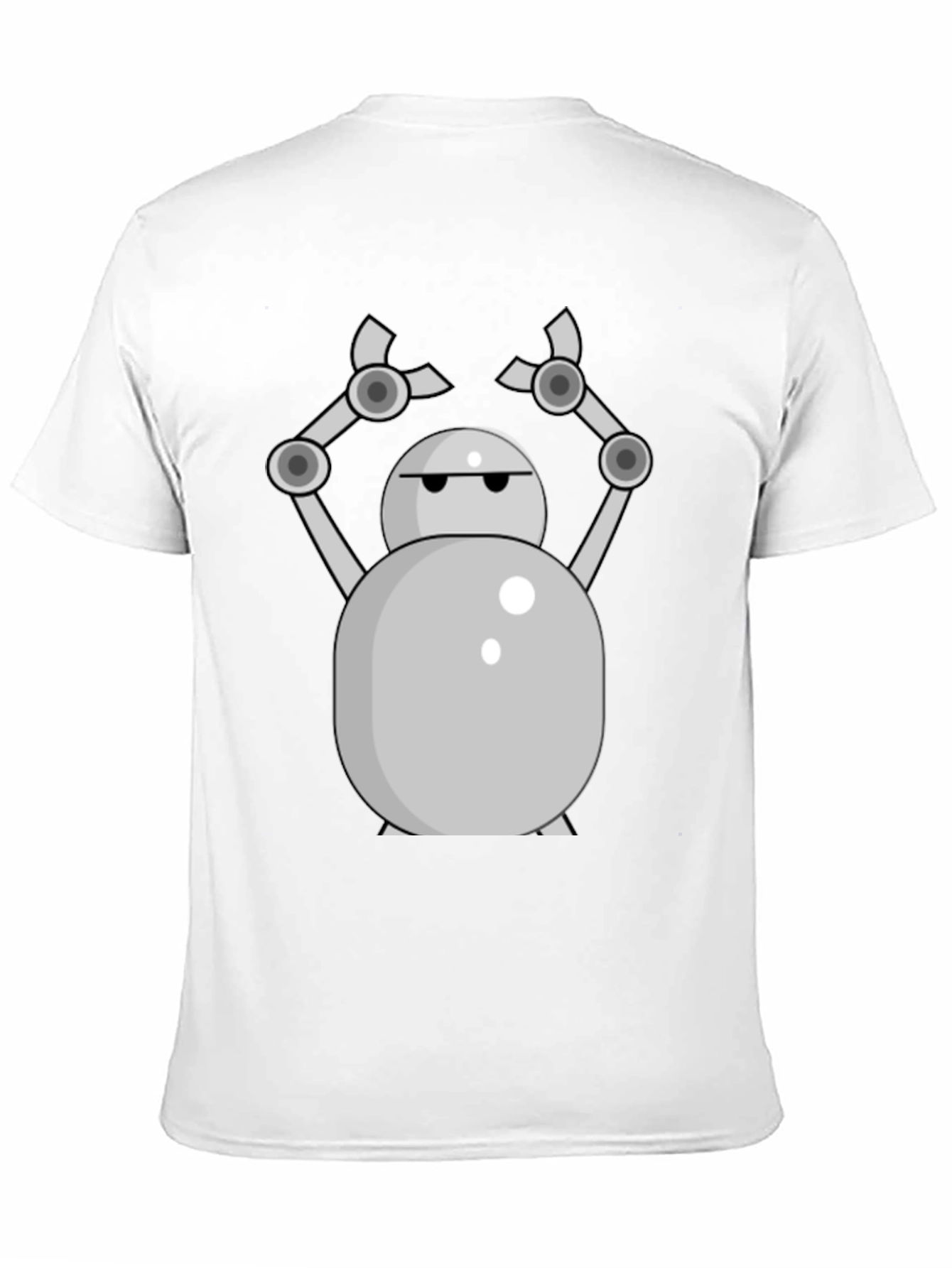 Cool Robot Graphic T-Shirt - Black