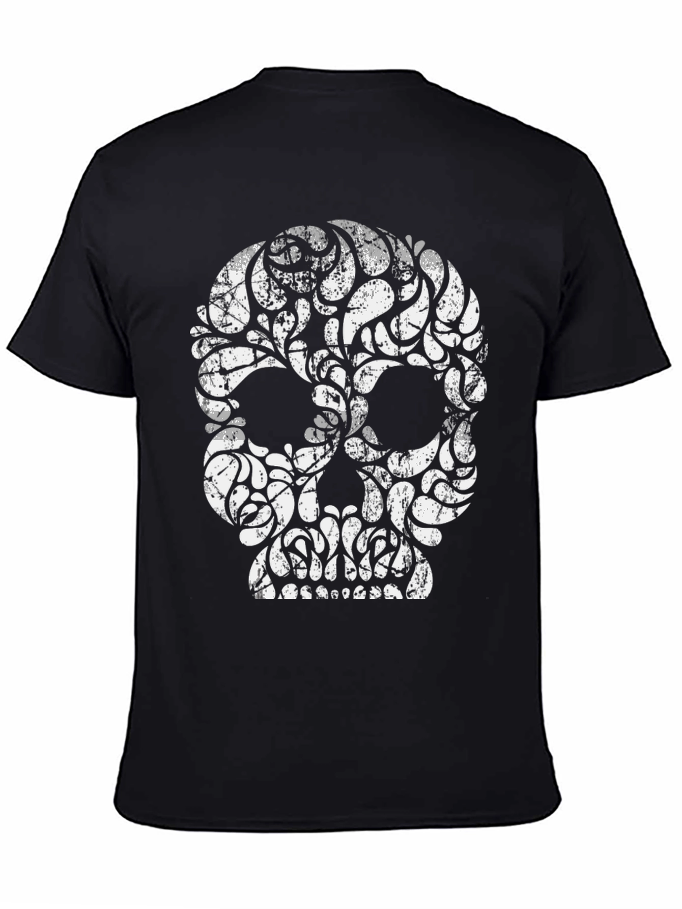 Skull Graphic Print Tee - Modern Edgy Design