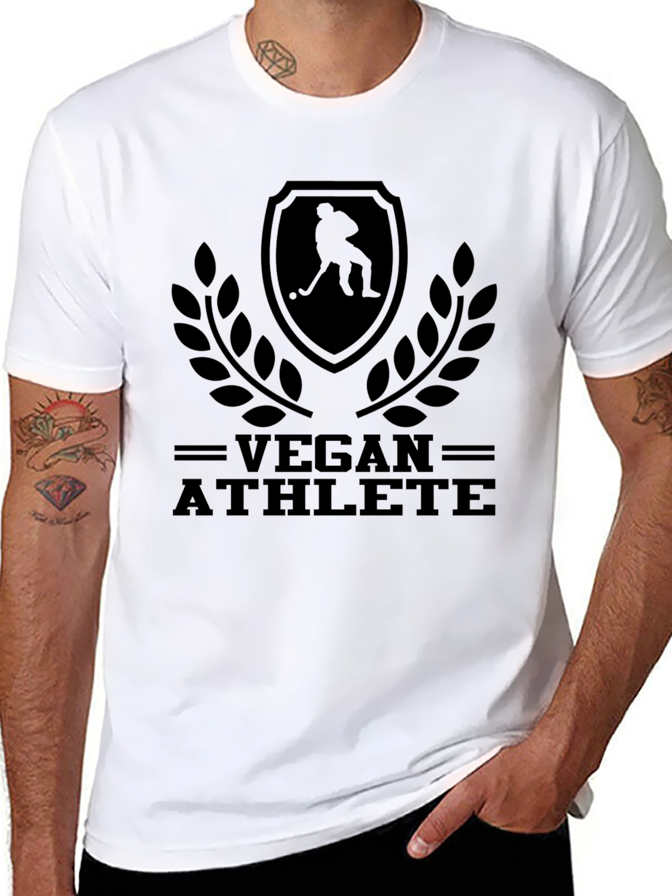 Vegan Athlete Black Graphic Tee