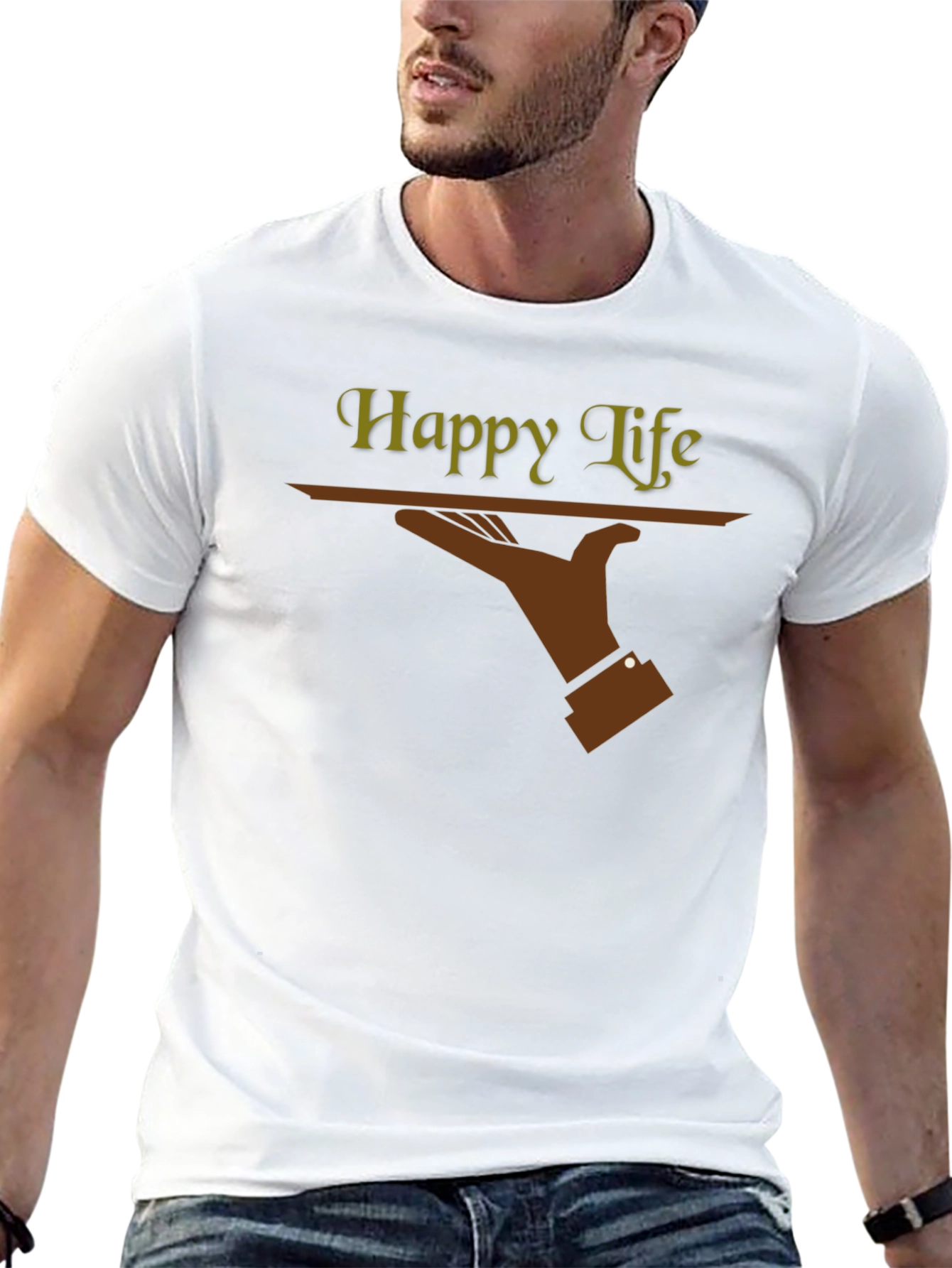 Happy Life T-Shirt - Unique Graphic Tee