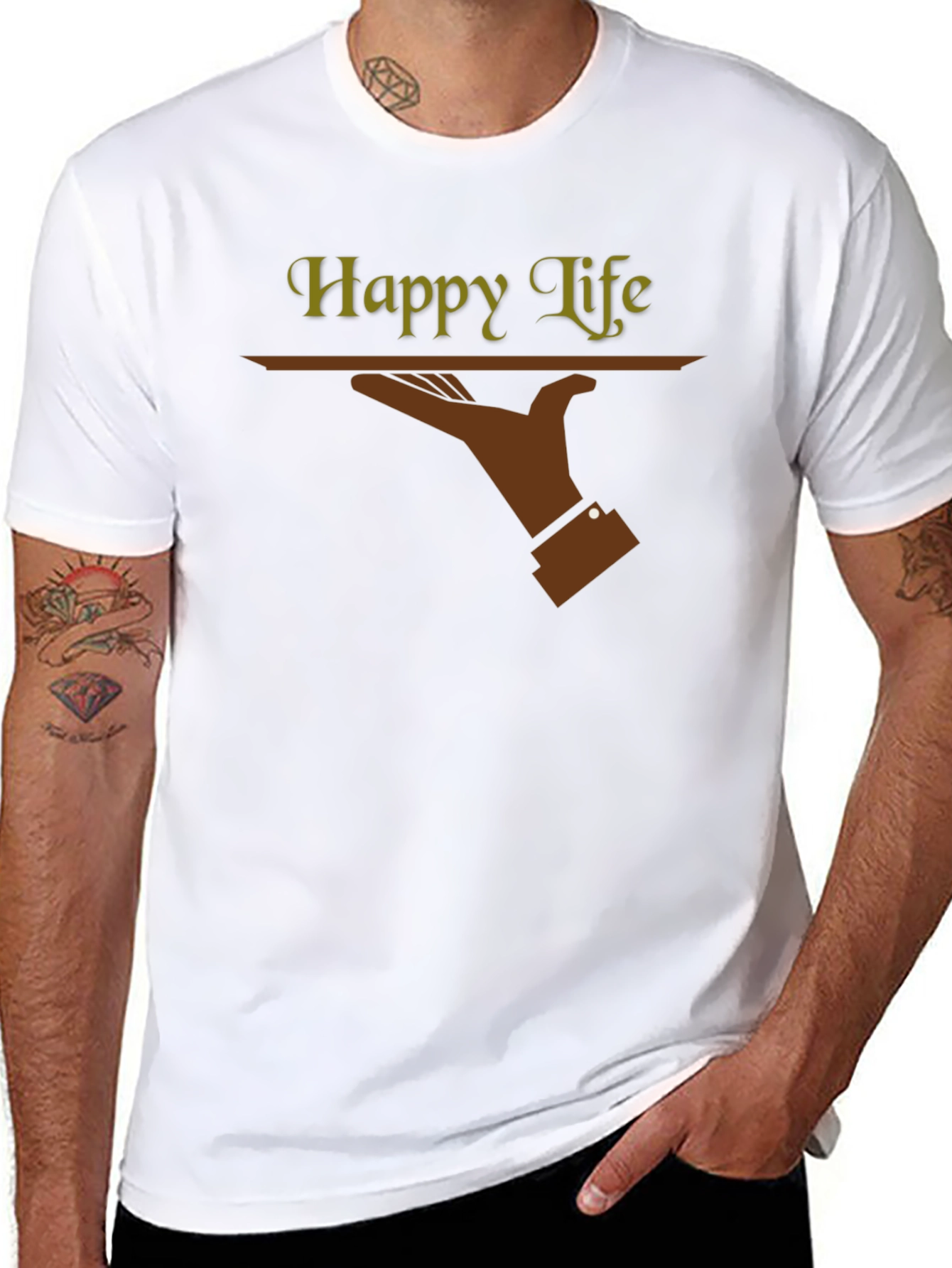 Happy Life T-Shirt - Unique Graphic Tee