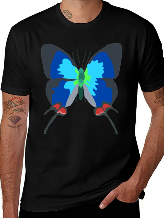 Butterfly Graphic Tee - Casual Black T-Shirt