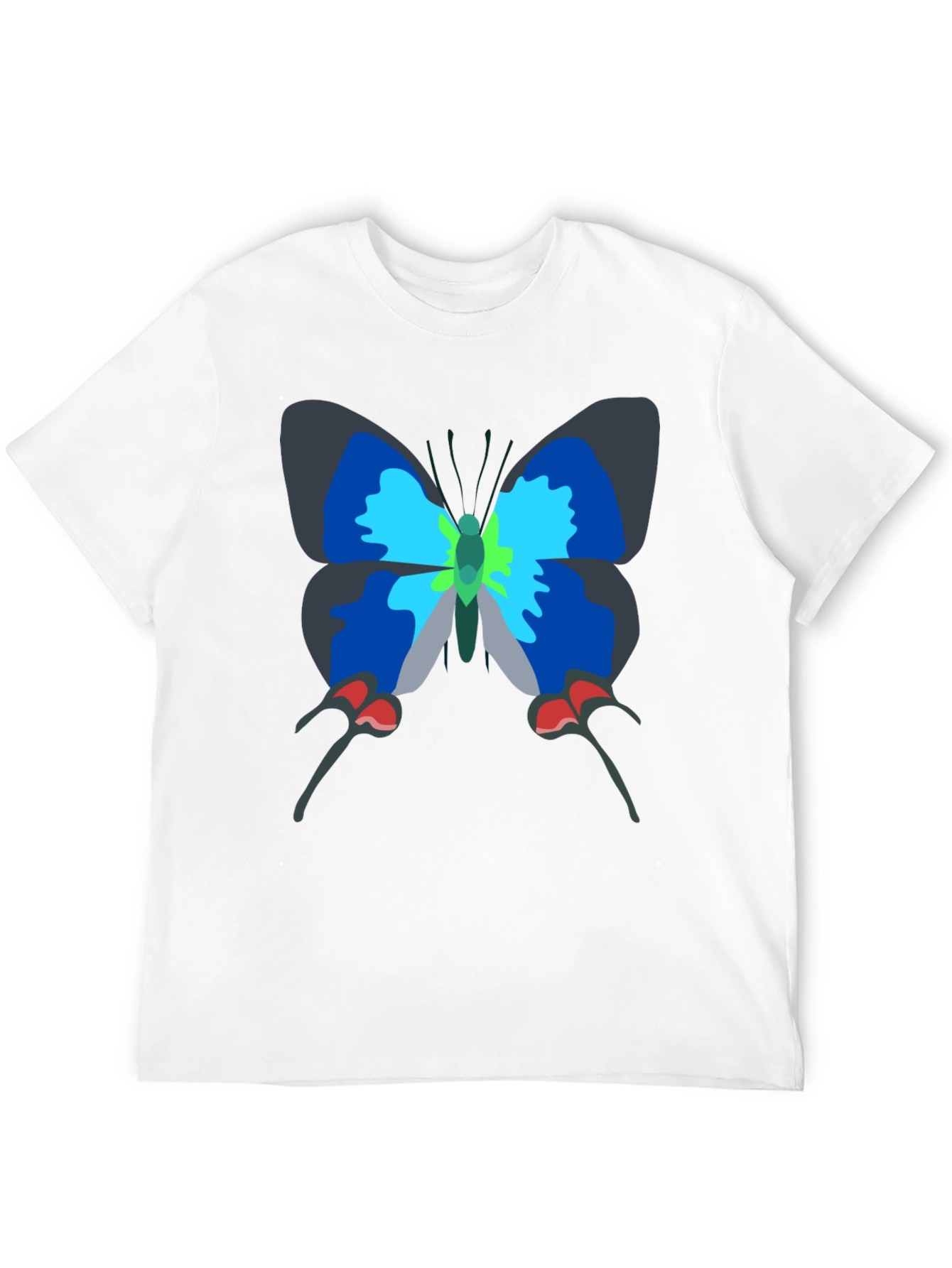 Butterfly Graphic Tee - Casual Black T-Shirt