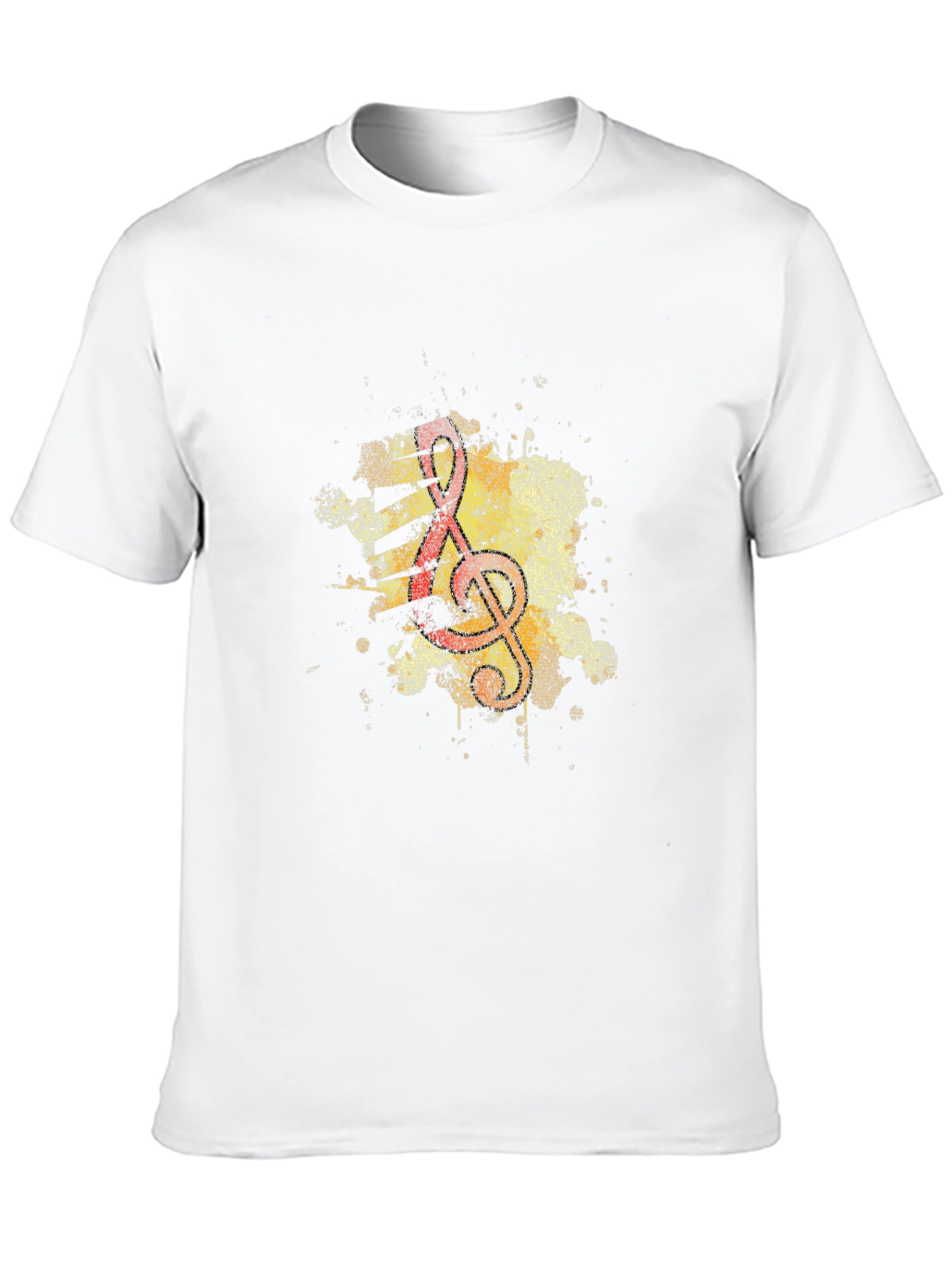 Musical Note Graphic Tee - Artistic Design Black T-Shirt