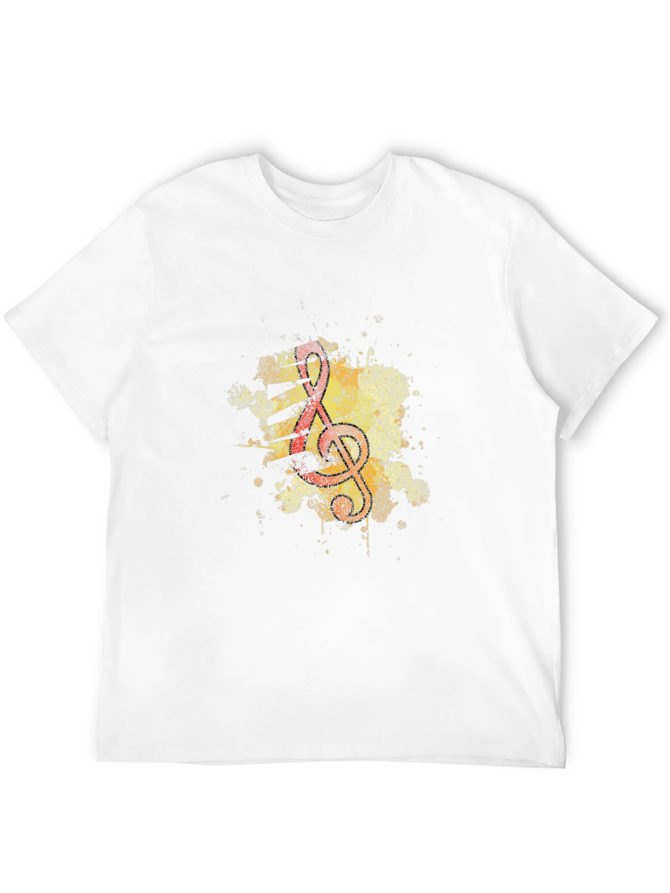 Musical Note Graphic Tee - Artistic Design Black T-Shirt