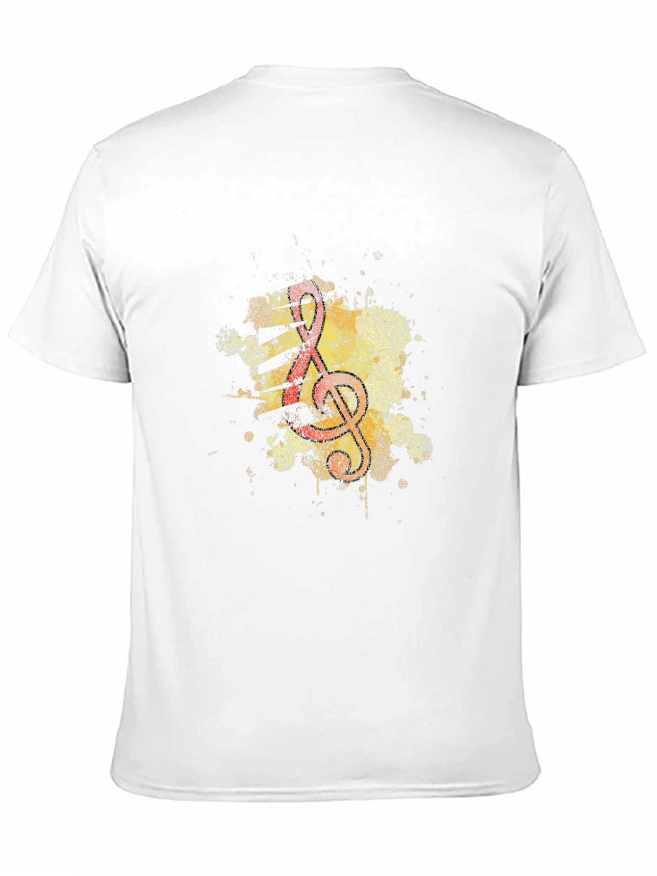 Musical Note Graphic Tee - Artistic Design Black T-Shirt