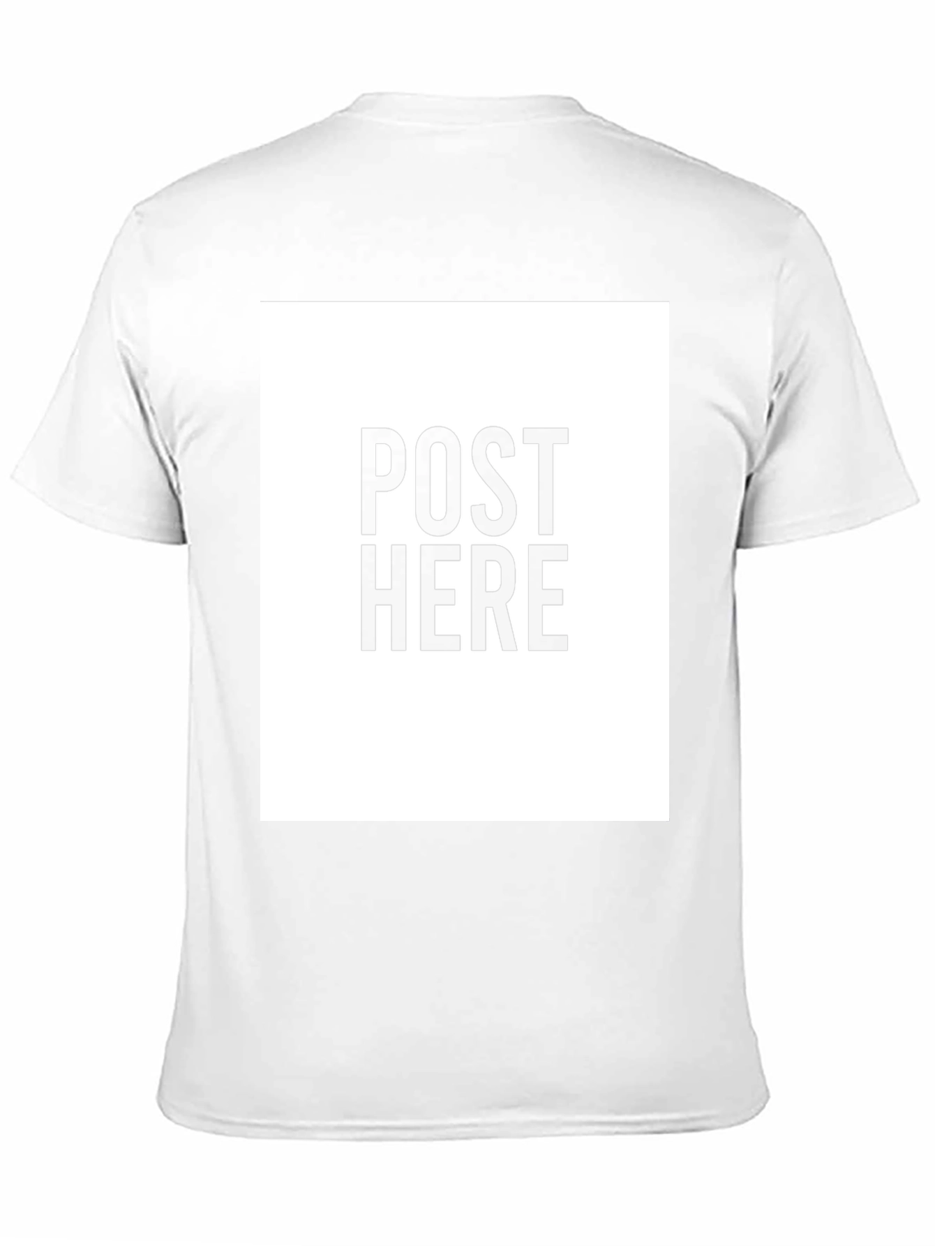 Black Tee: Post Here Graphic Print Casual Wear