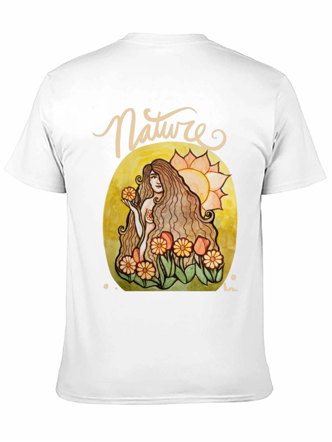 Nature Lady Graphic T-Shirt - Artistic Design